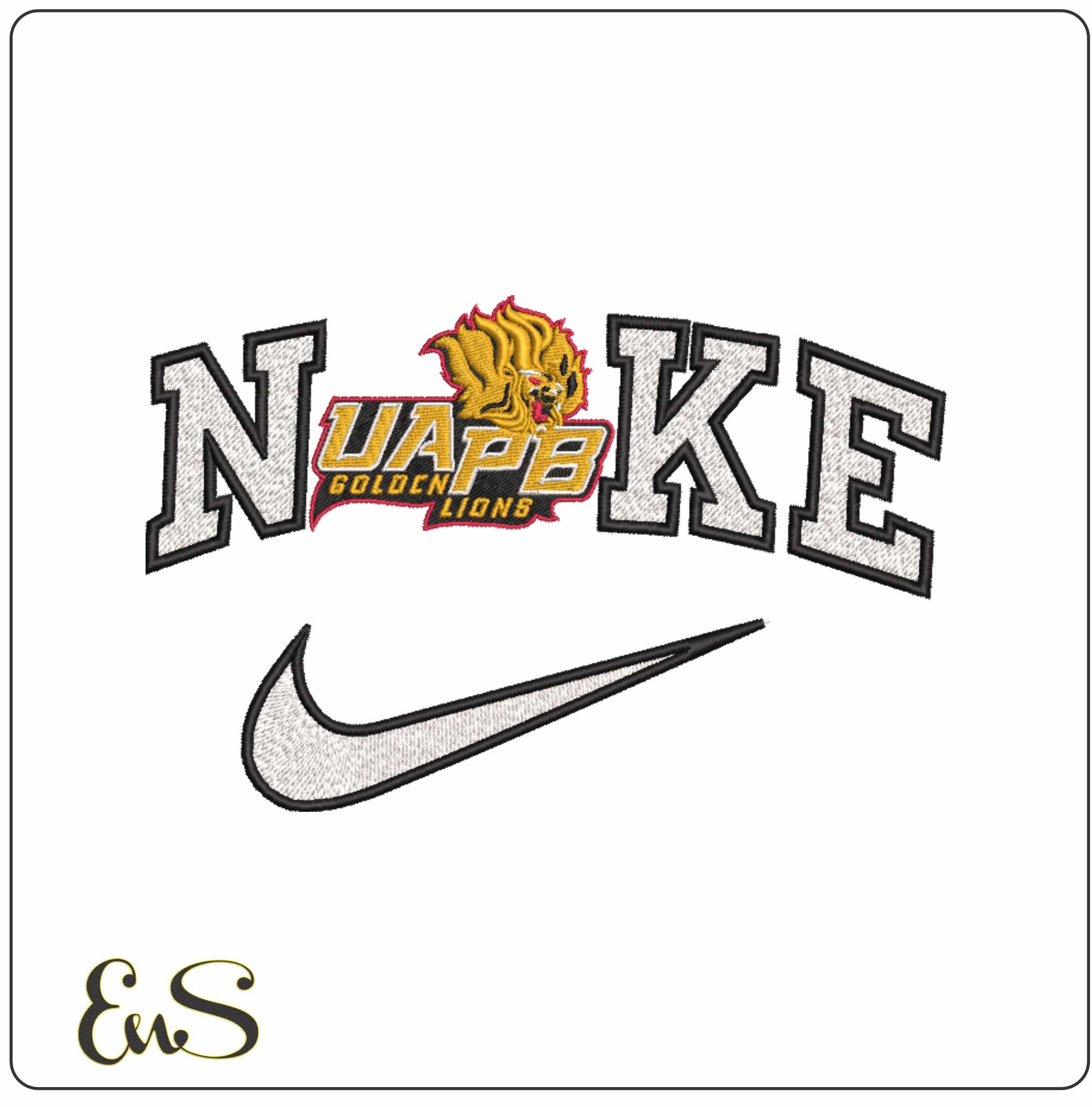 Nike Arkansas PB Golden Lions Alternative University   - Elegant embroidery design file-instant download