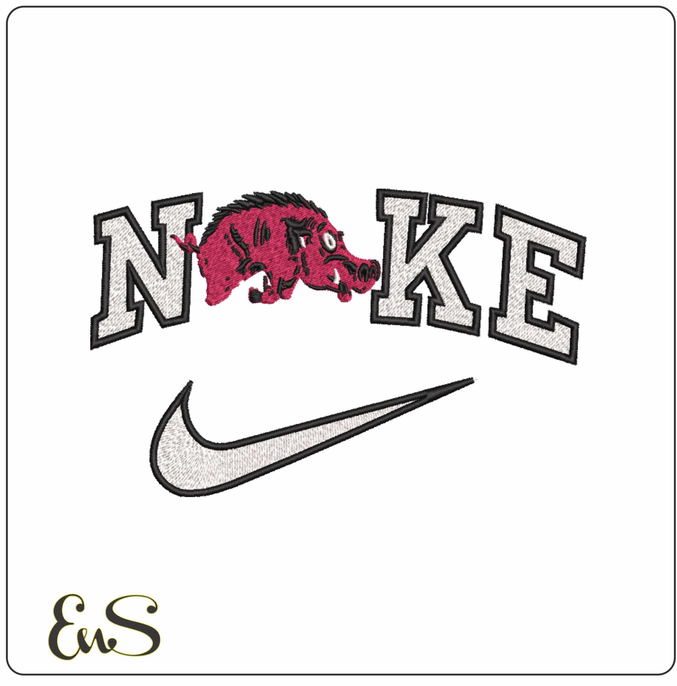 Nike Arkansas Razorbacks 1931 University   - Elegant embroidery design file-instant download