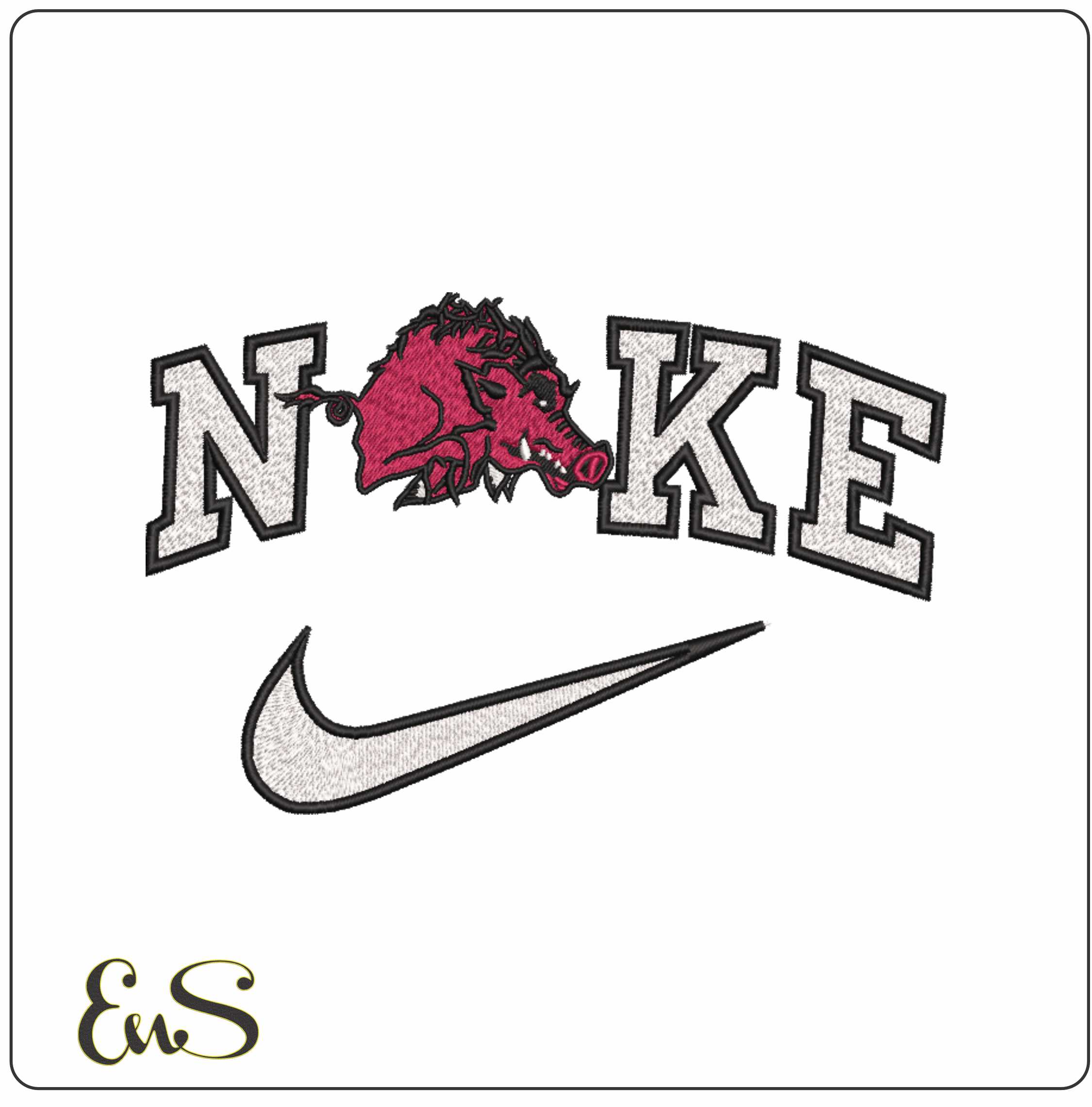 Nike Arkansas Razorbacks 1938 University   - Elegant embroidery design file-instant download