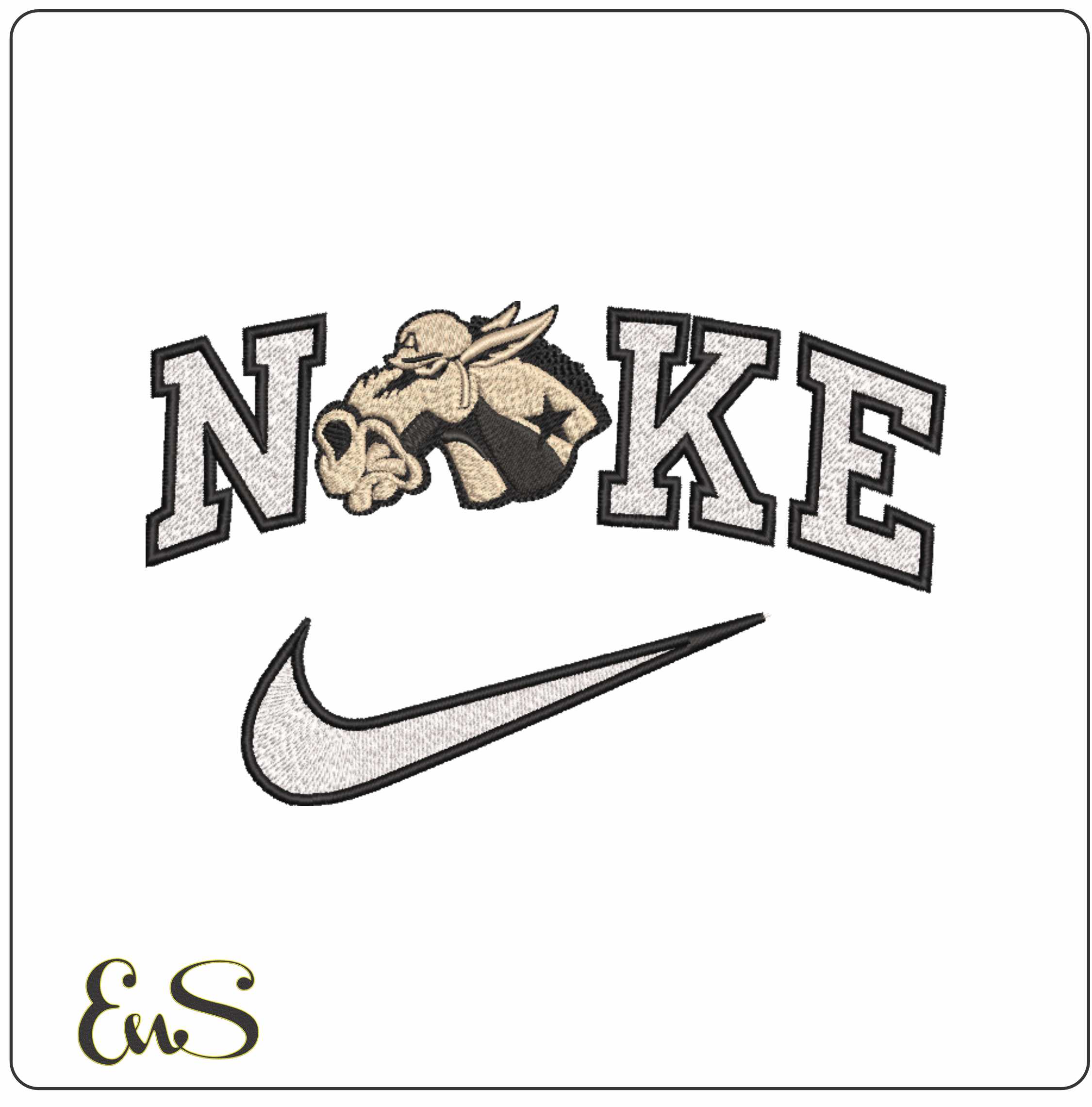 Nike Army Black Knight Alternative US Military Academy   - Elegant embroidery design file-instant download