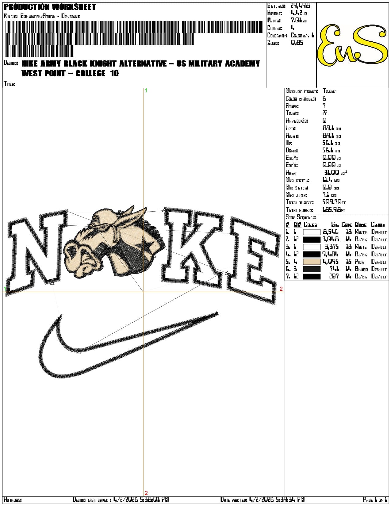 Nike Army Black Knight Alternative US Military Academy   - Elegant embroidery design file-instant download — view 3