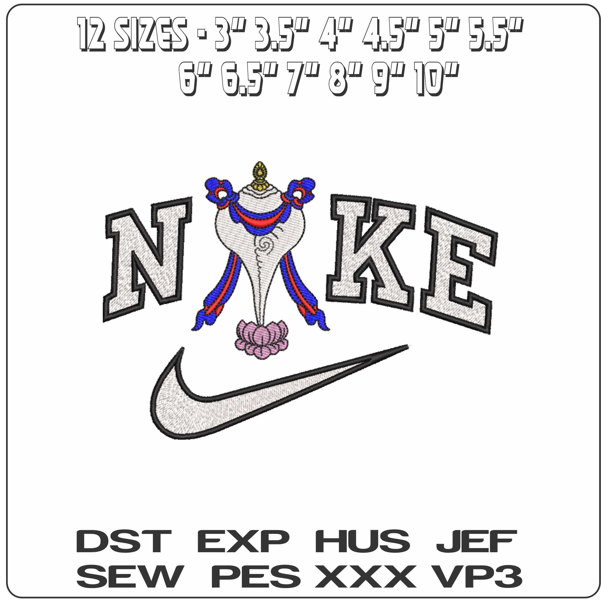 Nike Asthamangal Mandala Tibetian  The Eight Auspicious signs   - Elegant embroidery design file-instant download — view 2