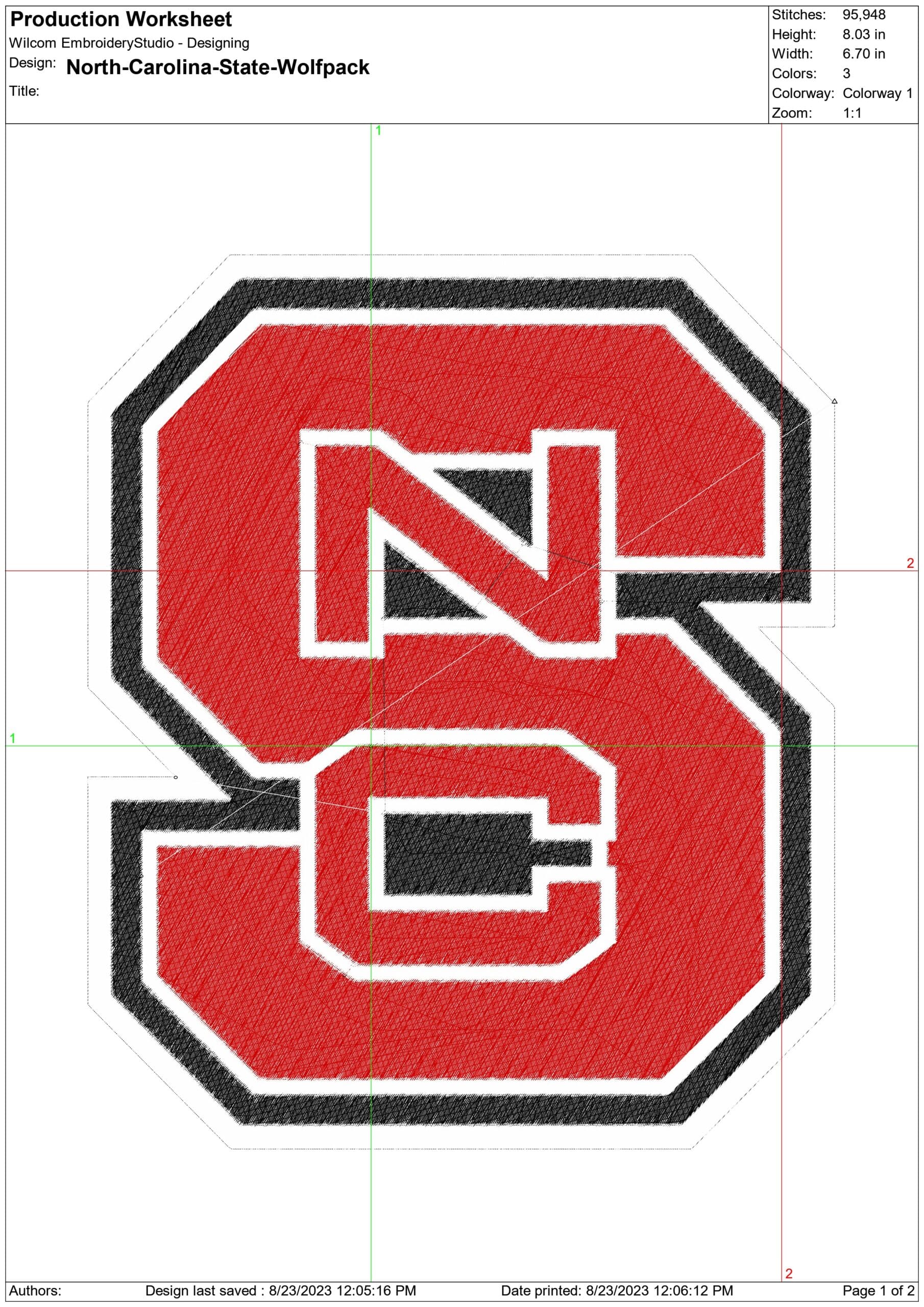 North Carolina State Wolfpack University embroidery design -North Carolina State University, men's basketball embroidery machine pattern embroidery file - instant download — view 2