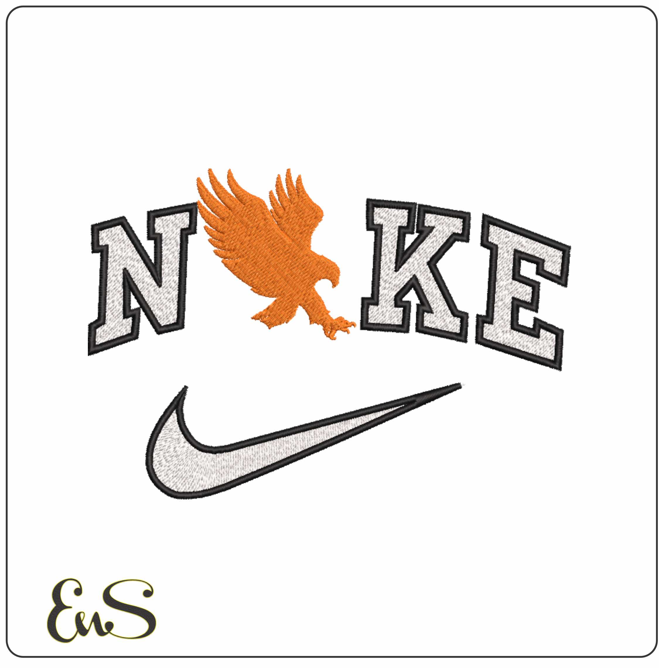 Nike Auburn Tigers Eagle Alternative Auburn University   - Elegant embroidery design file-instant download