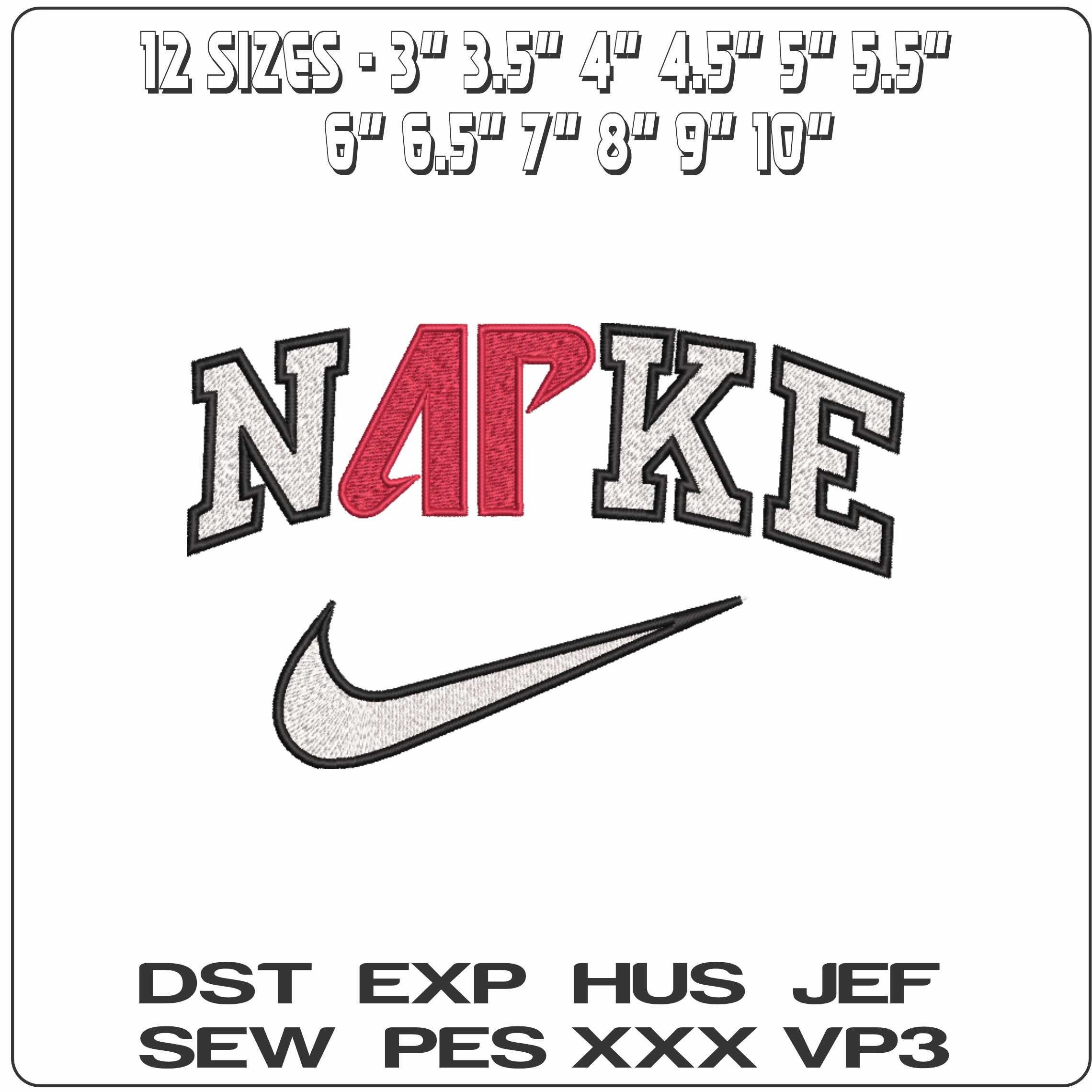 Nike Austin Peay Governors 1974 2014  State University   - Elegant embroidery design file-instant download — view 2