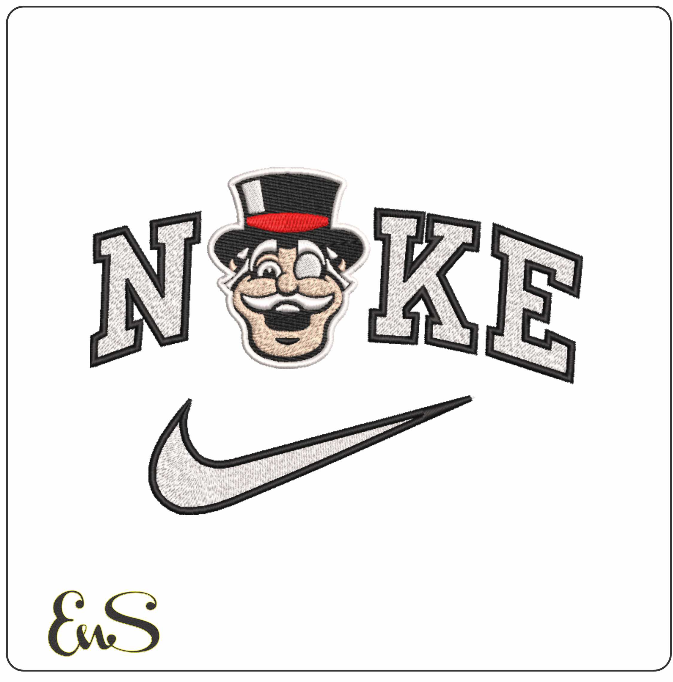 Nike Austin Peay Governors Mascot College   - Elegant embroidery design file-instant download