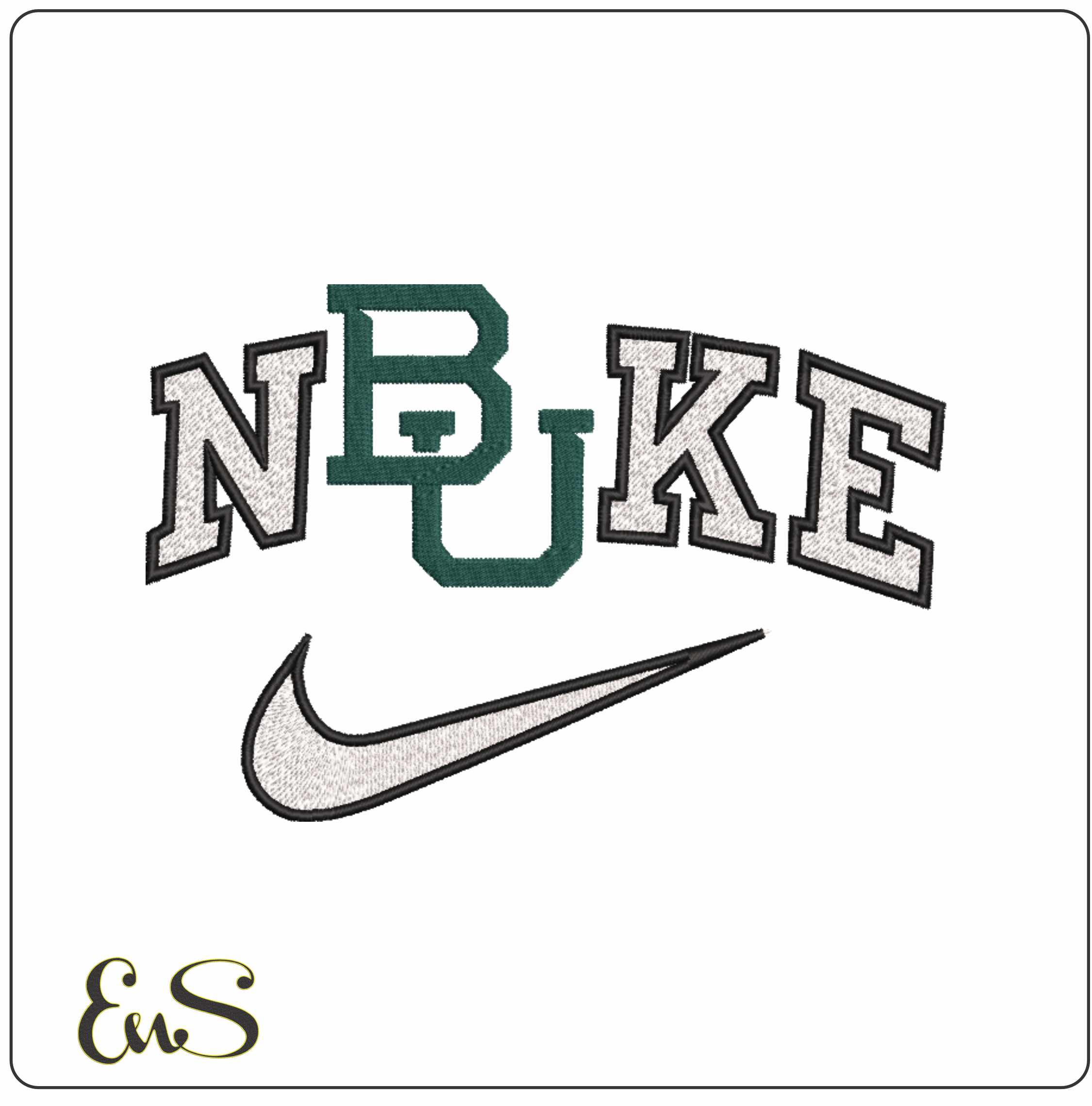 Nike Baylor Bears 2019 on Baylor University   - Elegant embroidery design file-instant download
