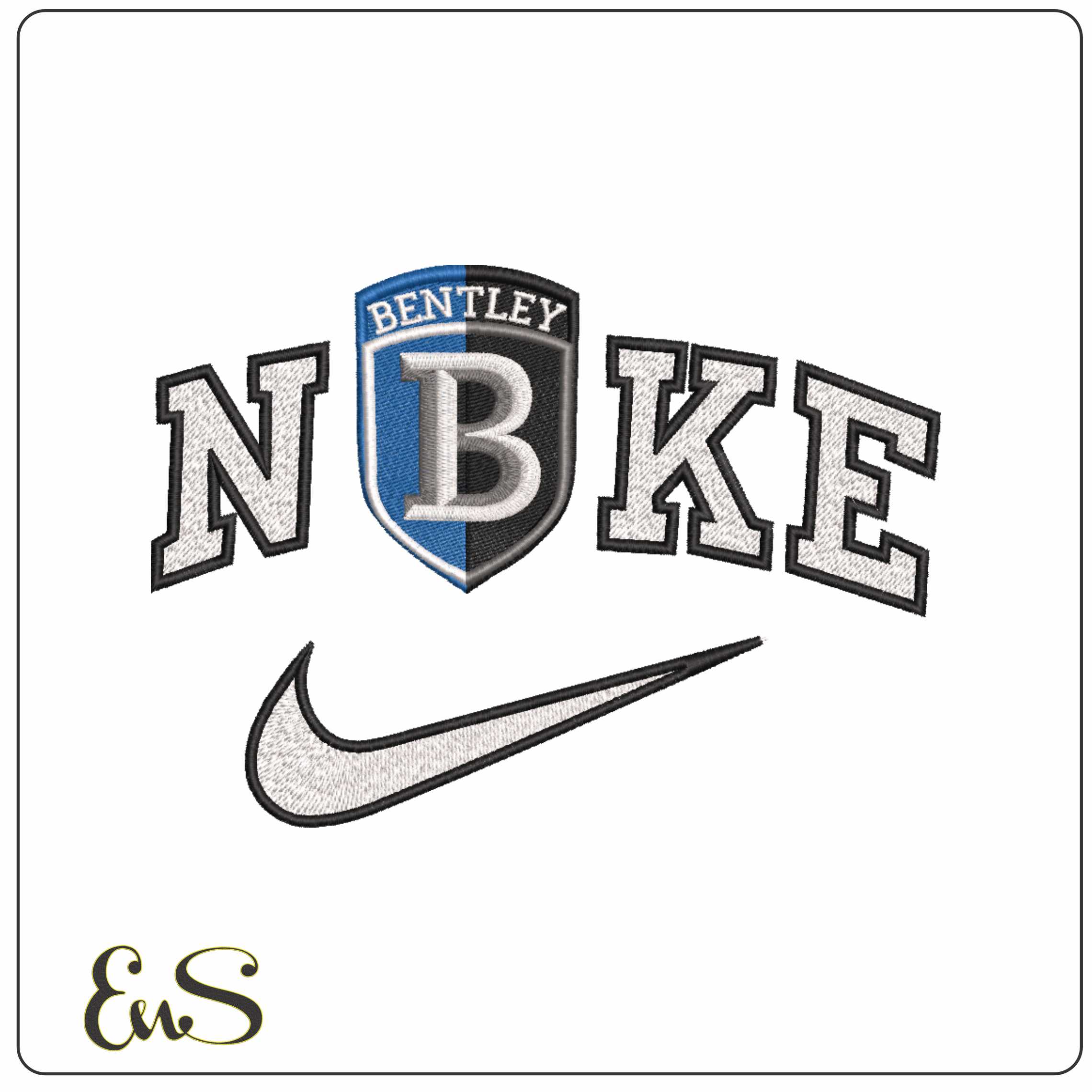 Nike Bentley Falcons 2013 on with Name University   - Elegant embroidery design file-instant download
