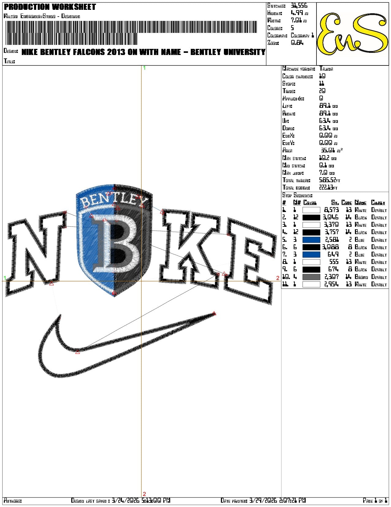 Nike Bentley Falcons 2013 on with Name University   - Elegant embroidery design file-instant download — view 3