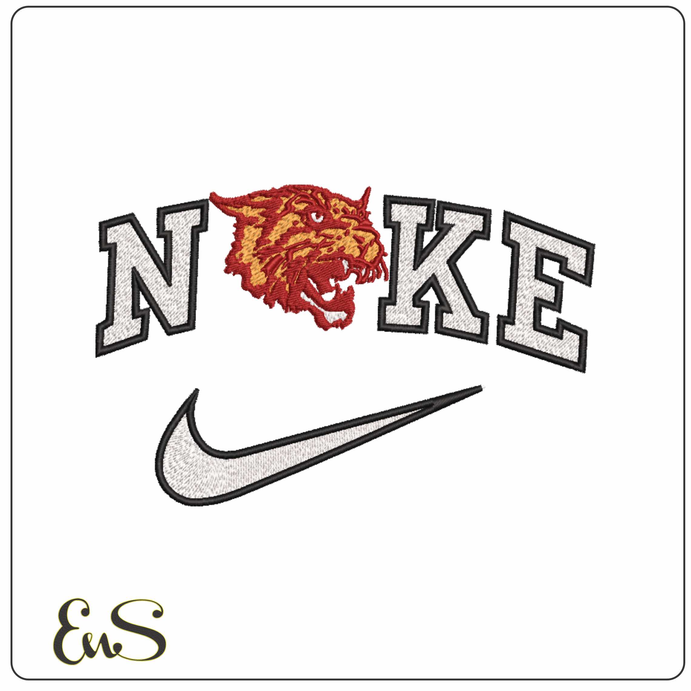 Nike Bethune Cookman Wildcats Alternative University   - Elegant embroidery design file-instant download