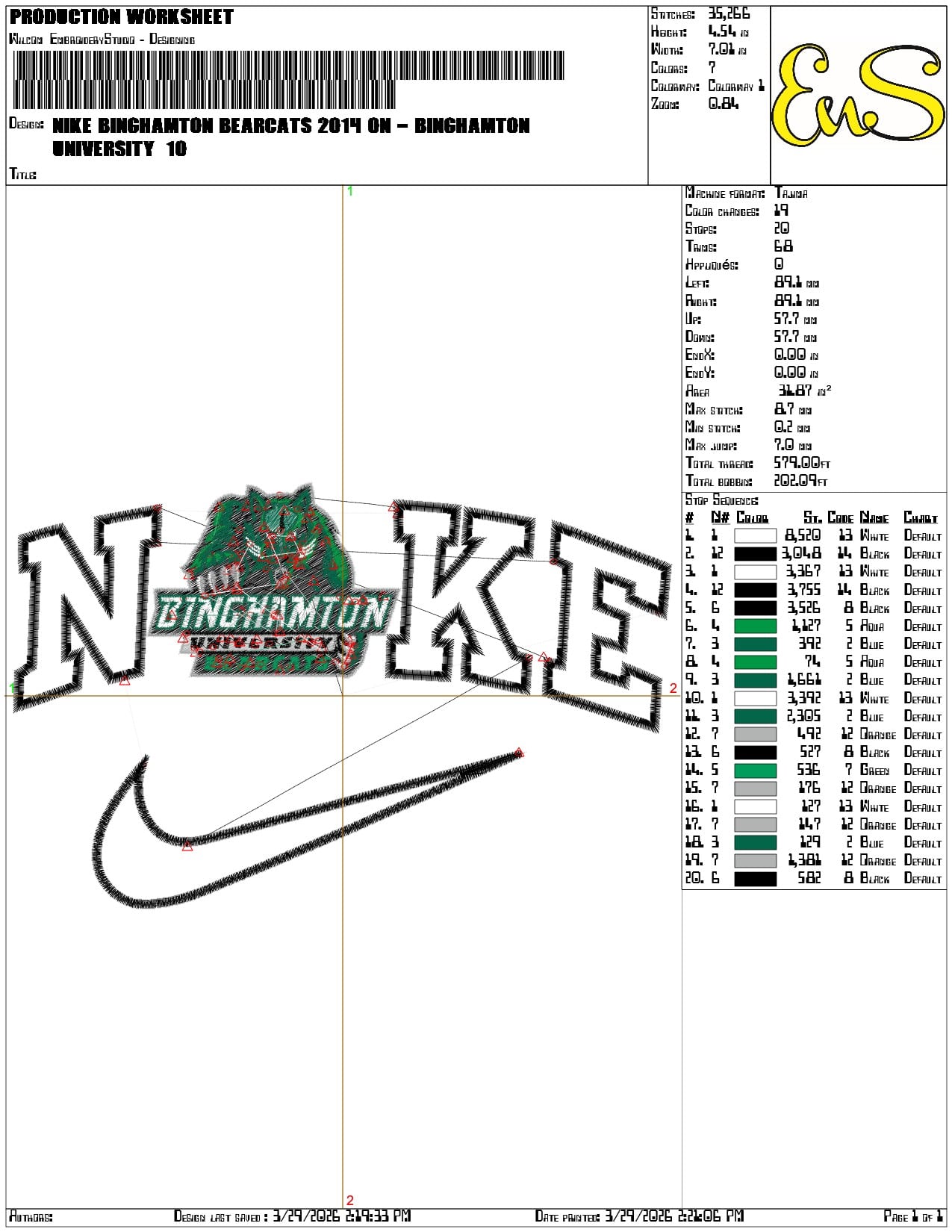 Nike Binghamton Bearcats 2014 on Binghamton University   - Elegant embroidery design file-instant download — view 3
