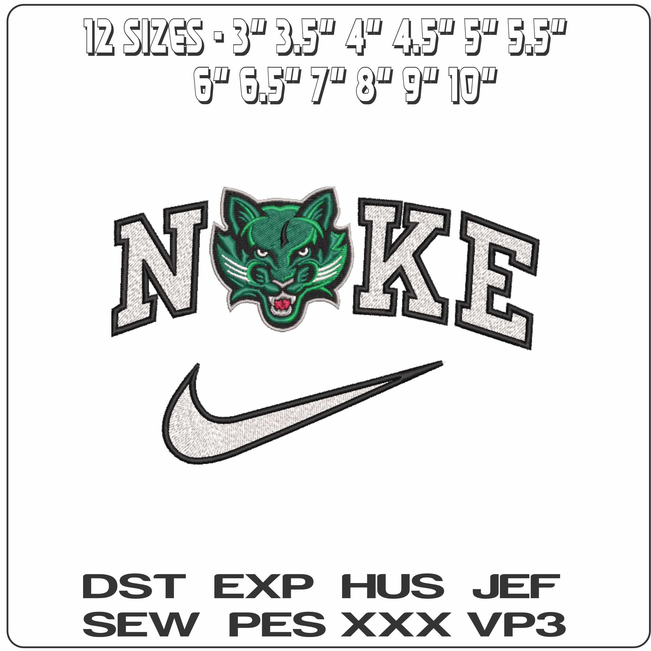 Nike Binghamton Bearcats Alternative  University   - Elegant embroidery design file-instant download — view 2