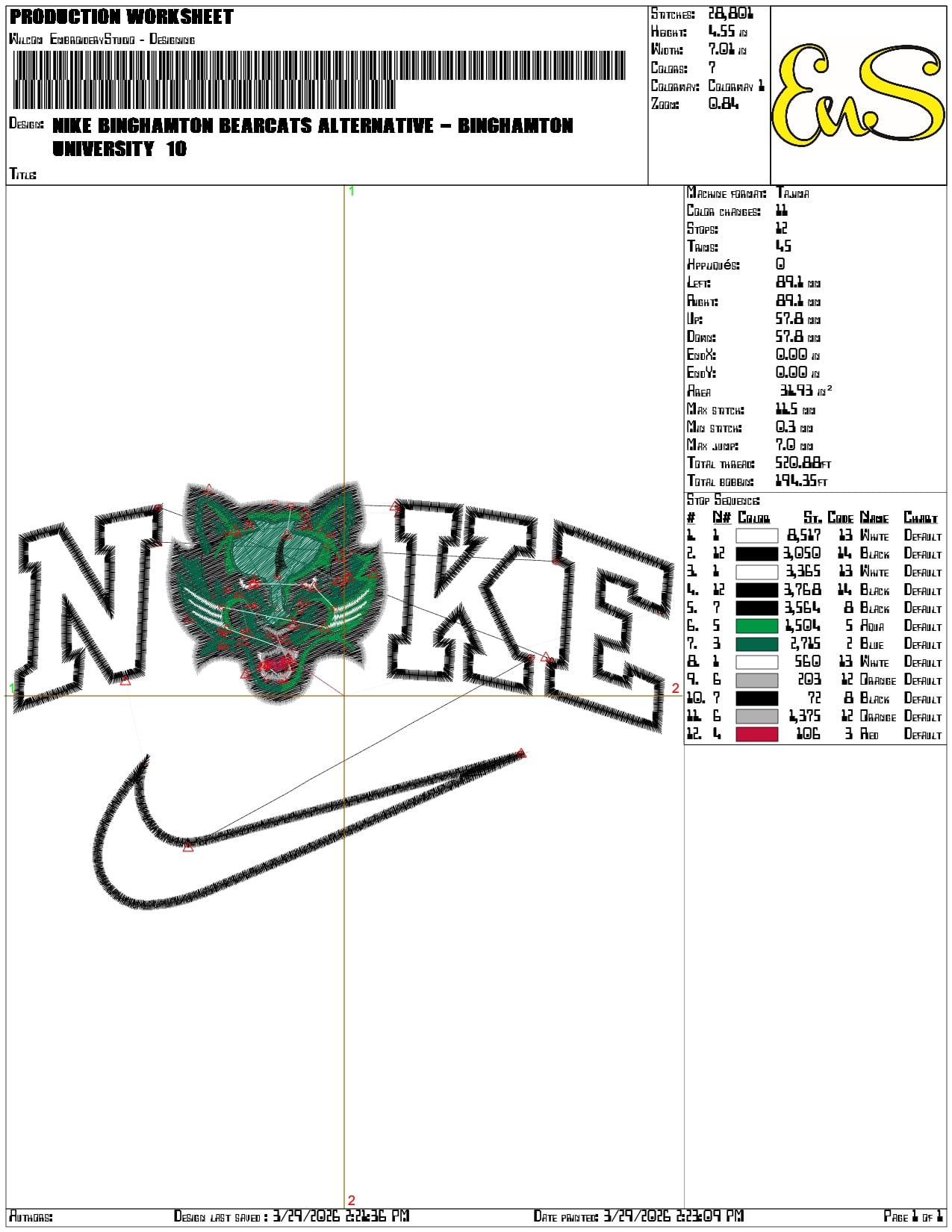 Nike Binghamton Bearcats Alternative  University   - Elegant embroidery design file-instant download — view 3