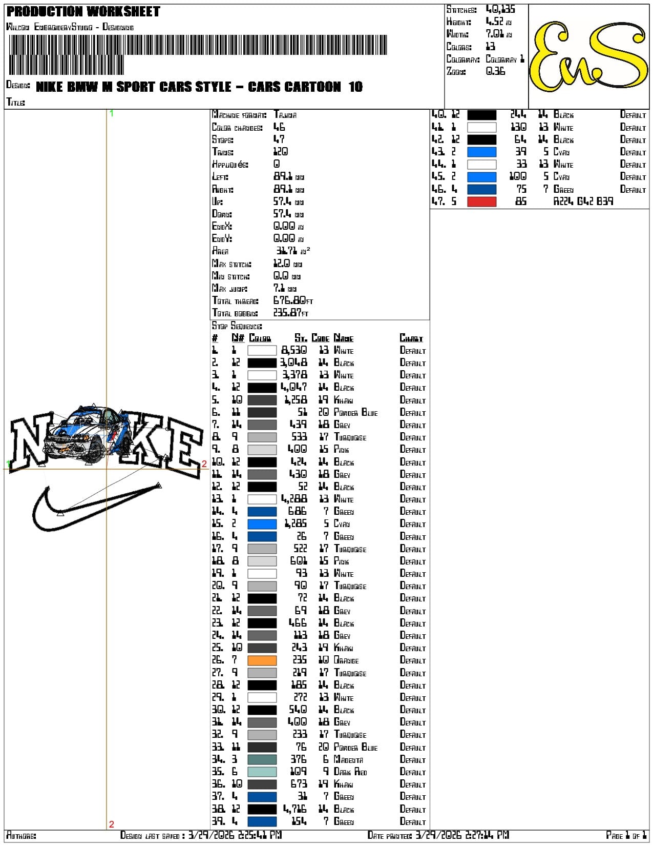 Nike BMW M Sport Cars Style Cars Cartoon   - Elegant embroidery design file-instant download — view 3