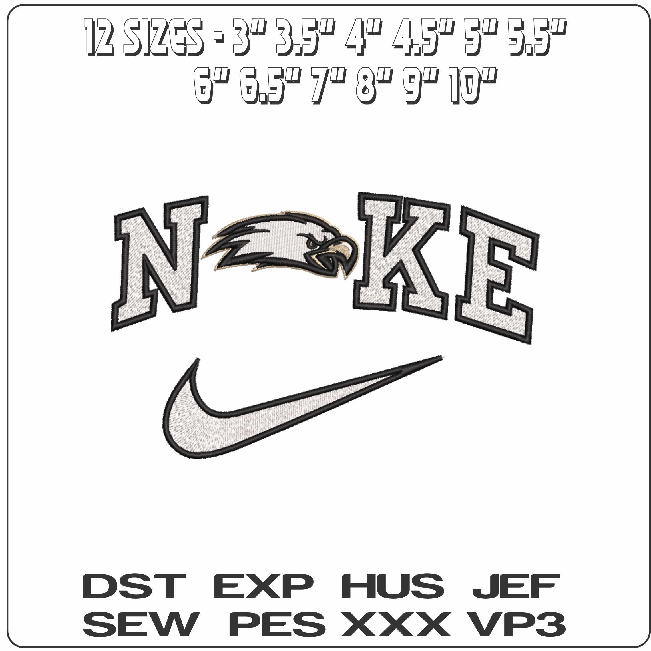 Nike Boston College Eagles Alternative Boston College   - Elegant embroidery design file-instant download — view 2