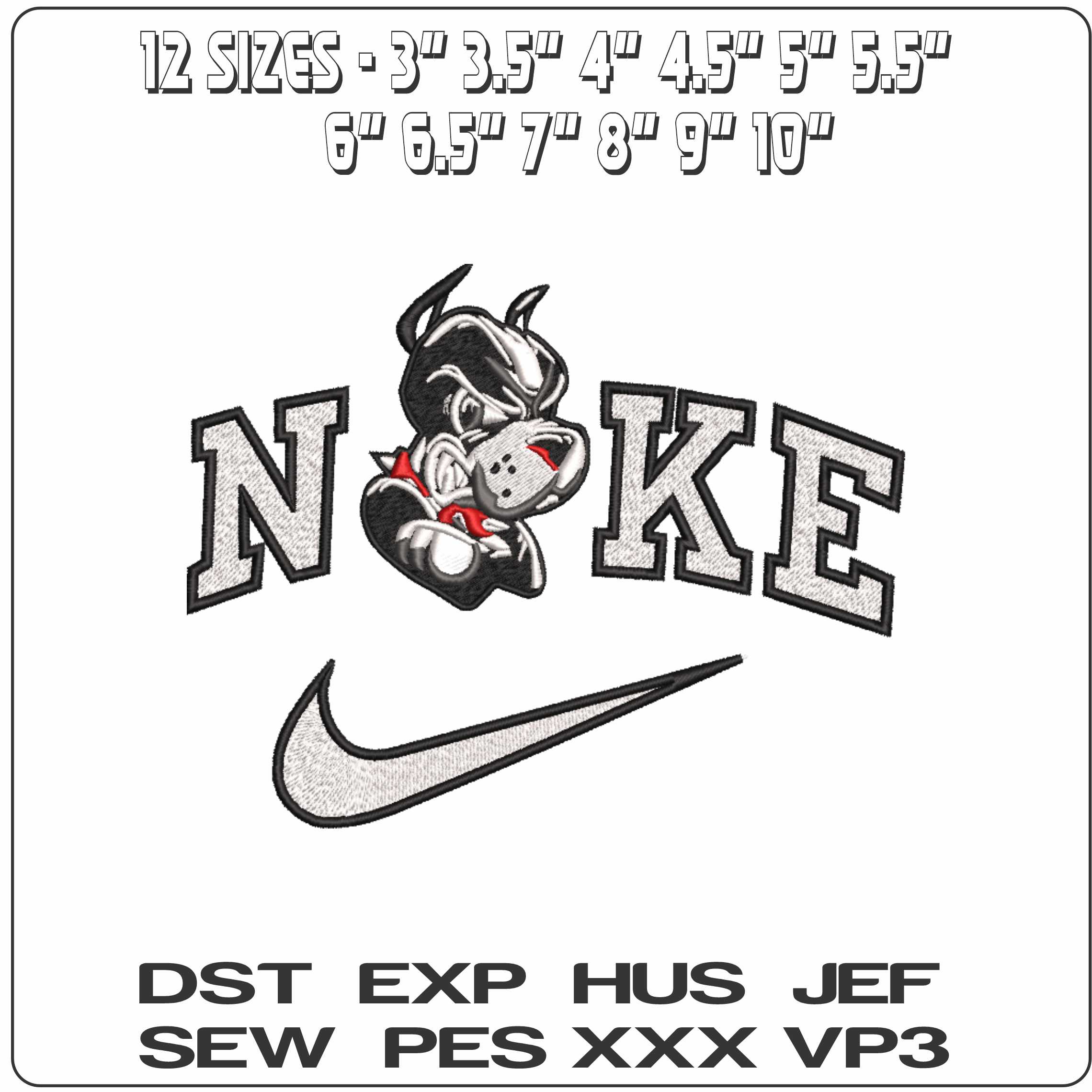 Nike Boston University Terriers Rhett Boston University   - Elegant embroidery design file-instant download — view 2