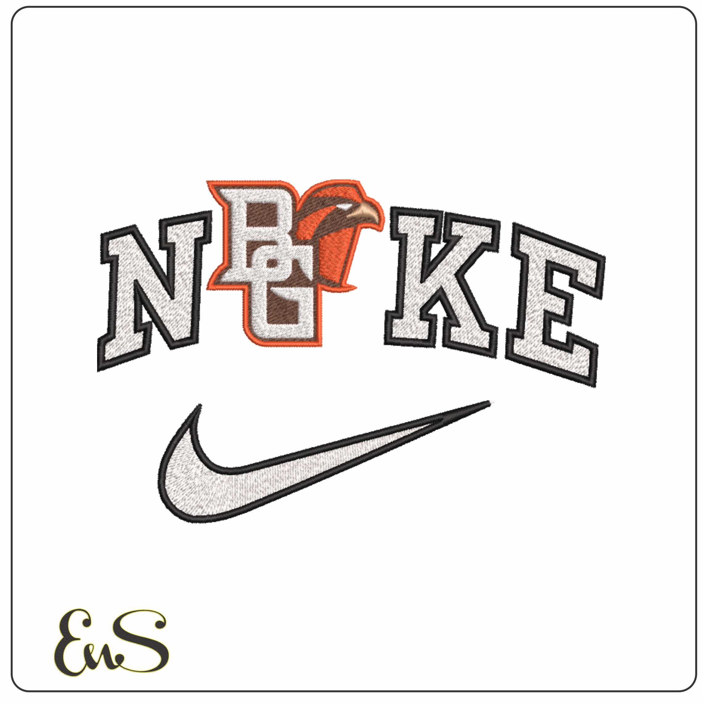 Nike Bowling Green Falcons 2007   State University   - Elegant embroidery design file-instant download