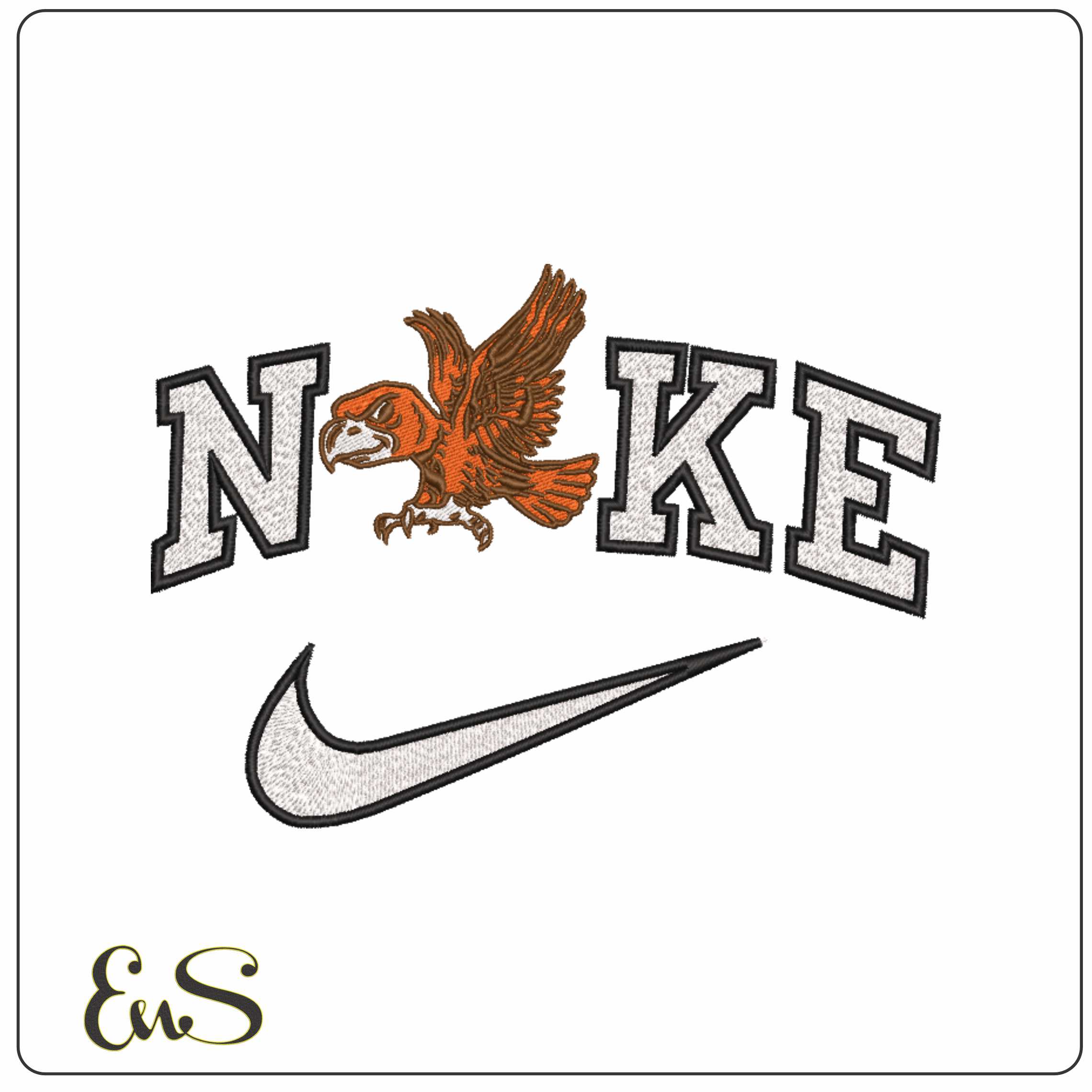 Nike Bowling Green Falcons Mascot 1964 to 1976   - Elegant embroidery design file-instant download