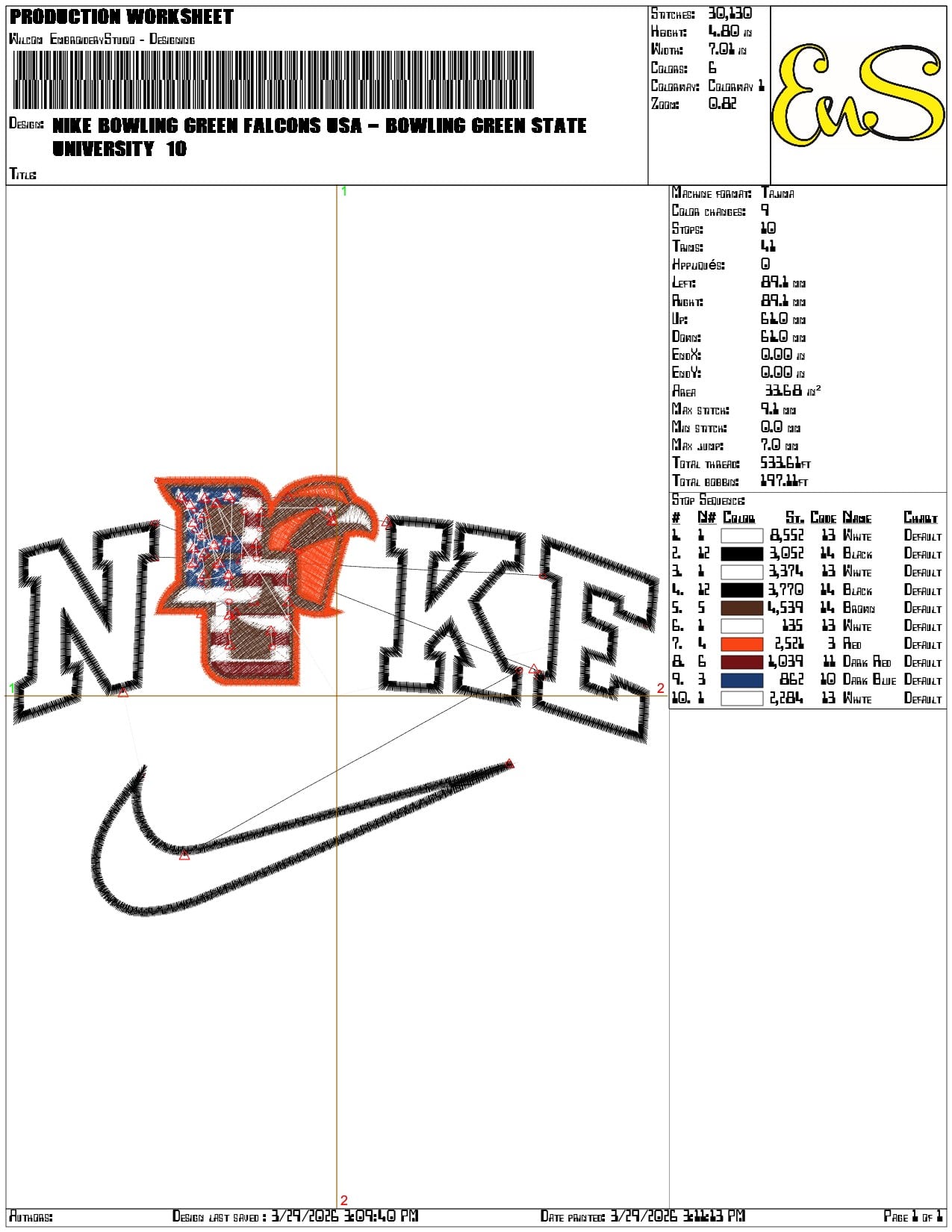 Nike Bowling Green Falcons USA State University    - Elegant embroidery design file-instant download — view 3