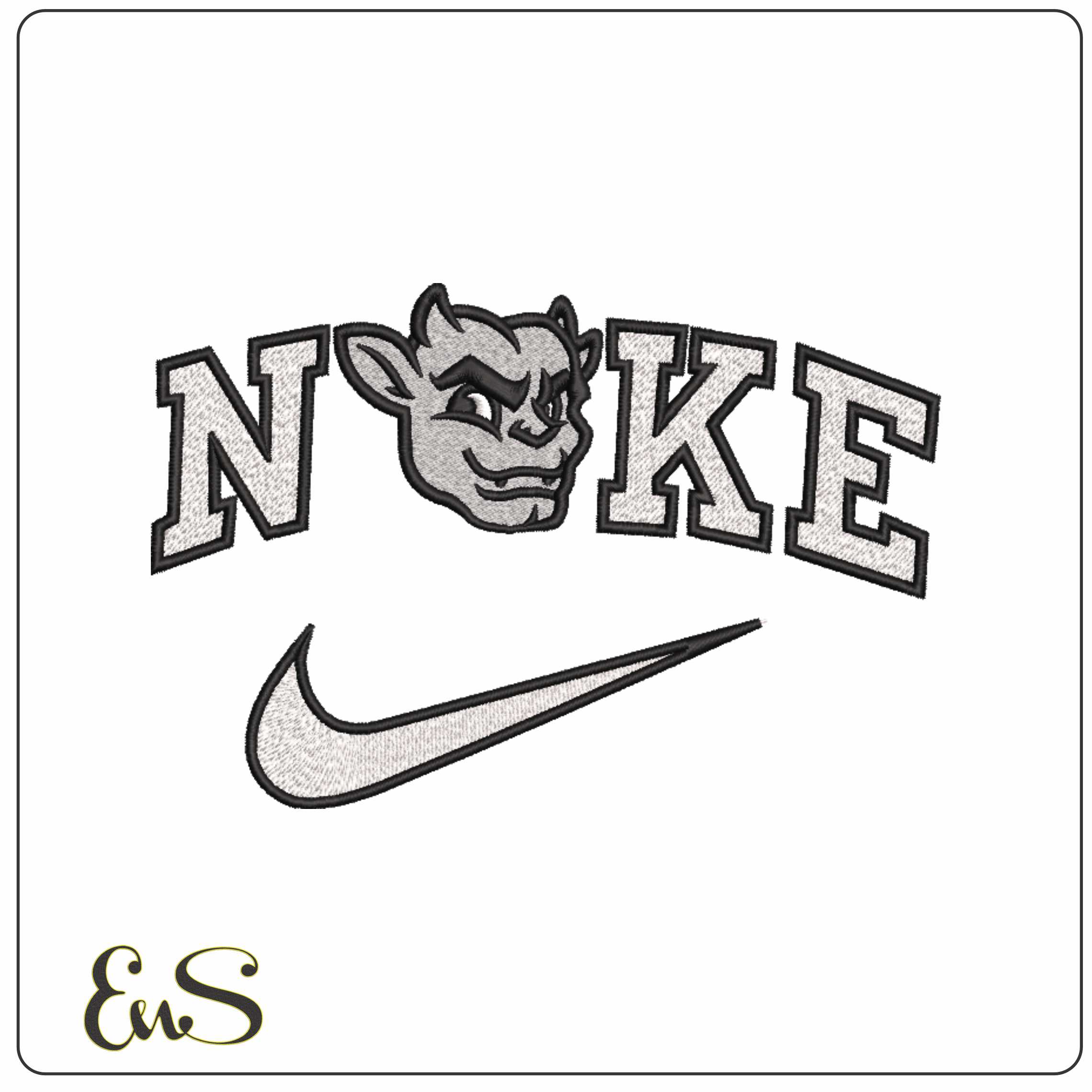 Nike Bradley Braves Mascot Bradley University    - Elegant embroidery design file-instant download