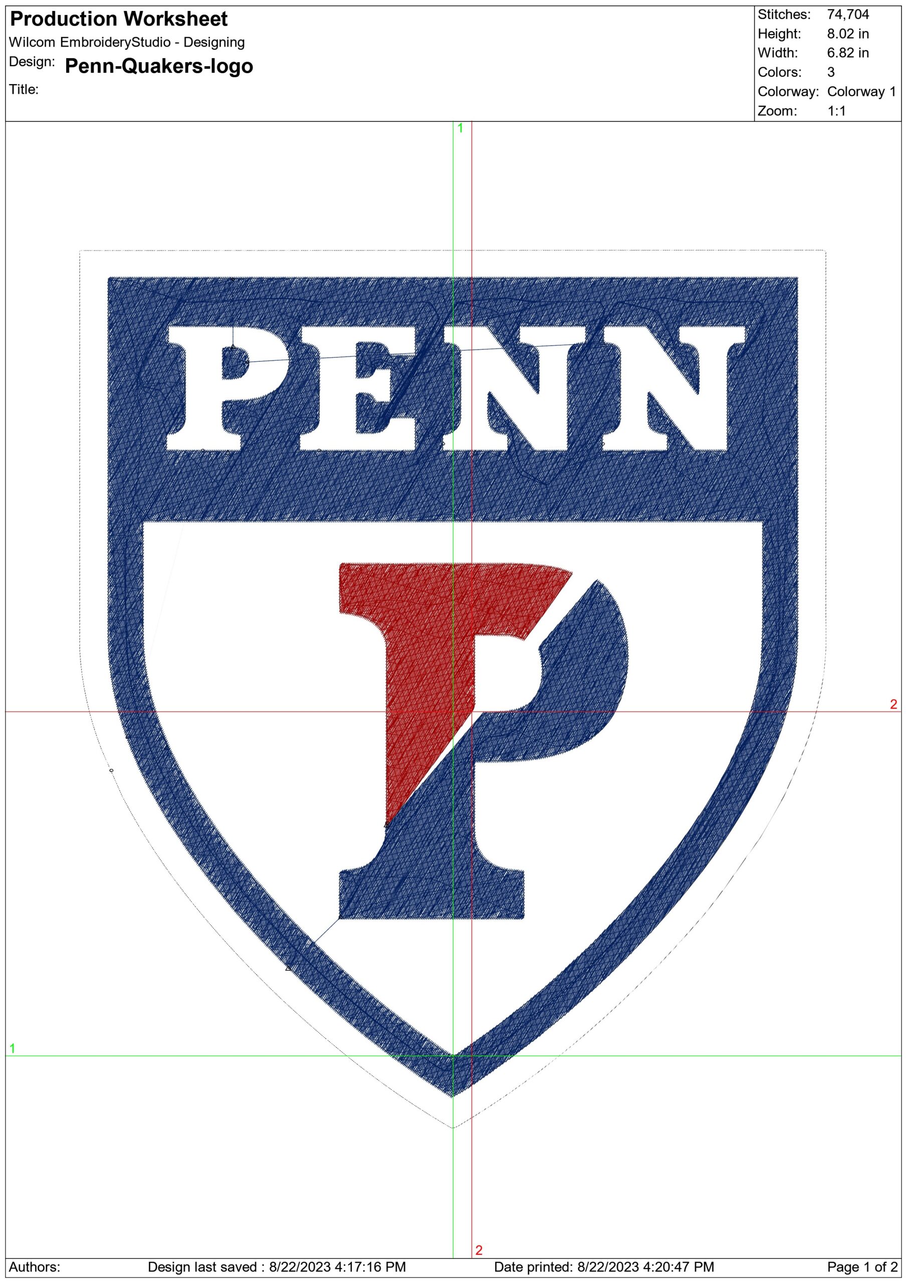 Penn Quakers embroidery design -Penn Quakers University, men's basketball embroidery machine pattern embroidery file - instant download — view 2