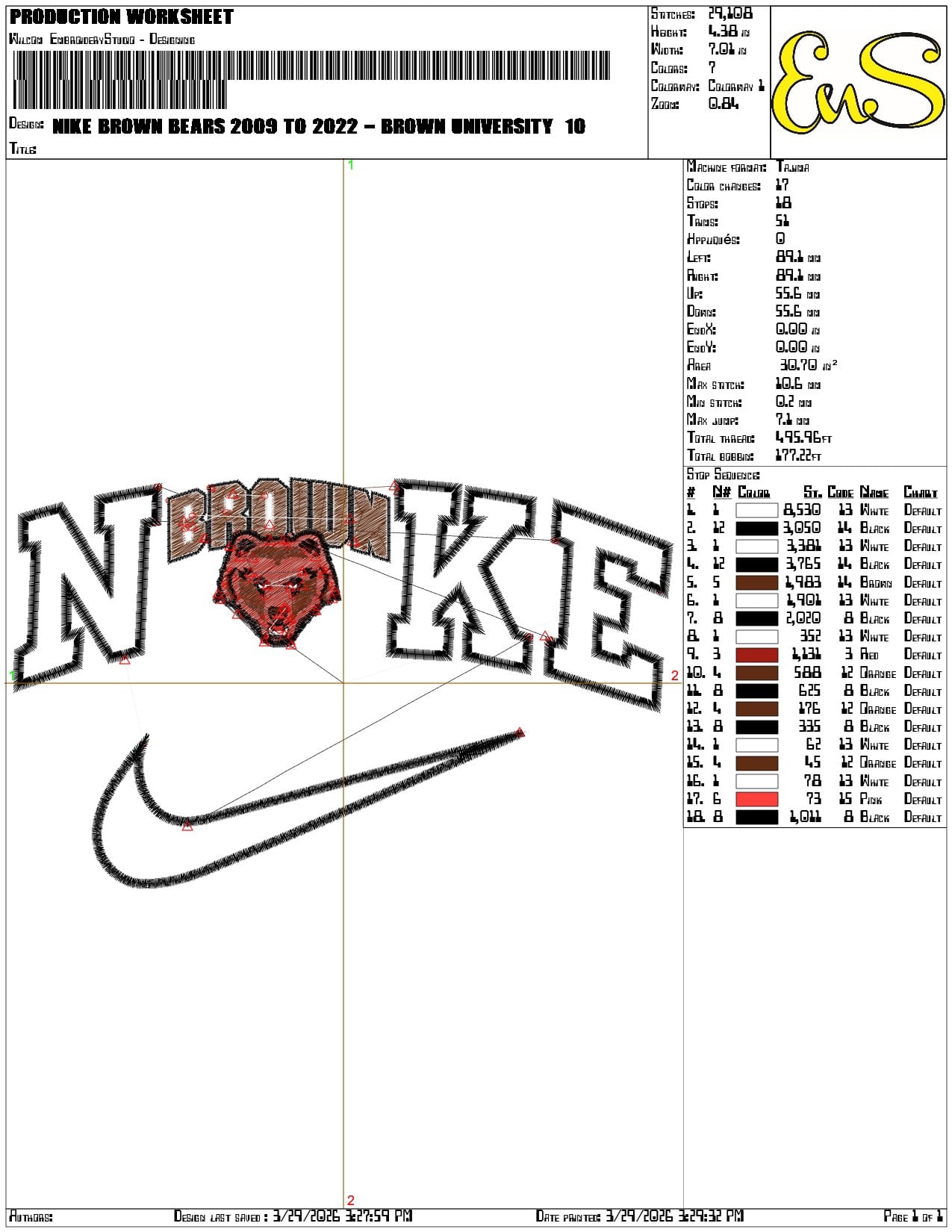 Nike Brown Bears 2009 to 2022 Brown University    - Elegant embroidery design file-instant download — view 3