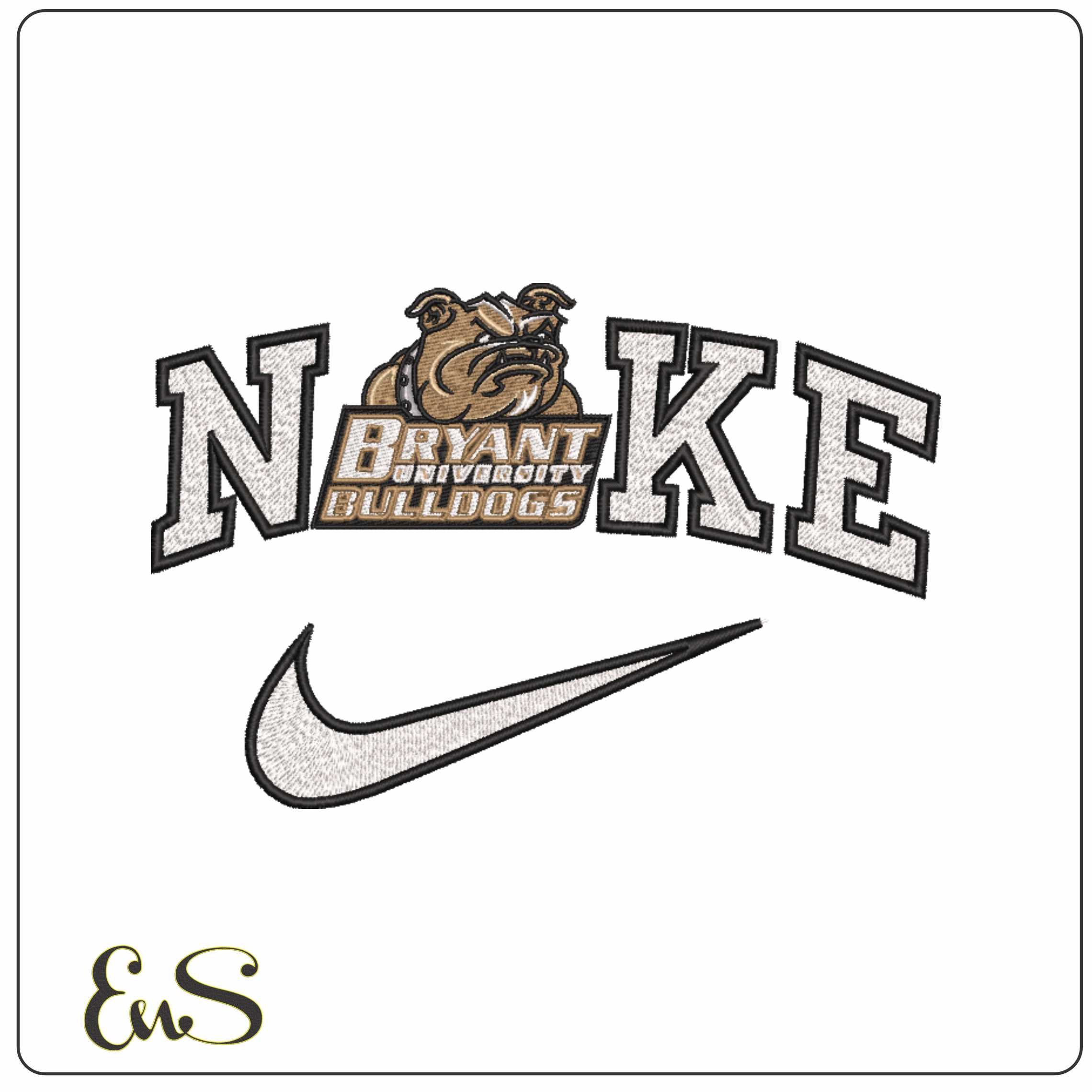 Nike Bryant Bulldogs 2004 on Bryant University    - Elegant embroidery design file-instant download