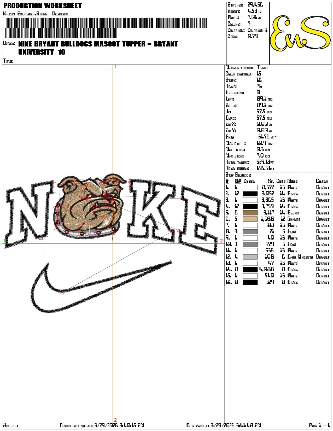 Nike Bryant Bulldogs Mascot Tupper Bryant University    - Elegant embroidery design file-instant download — view 3