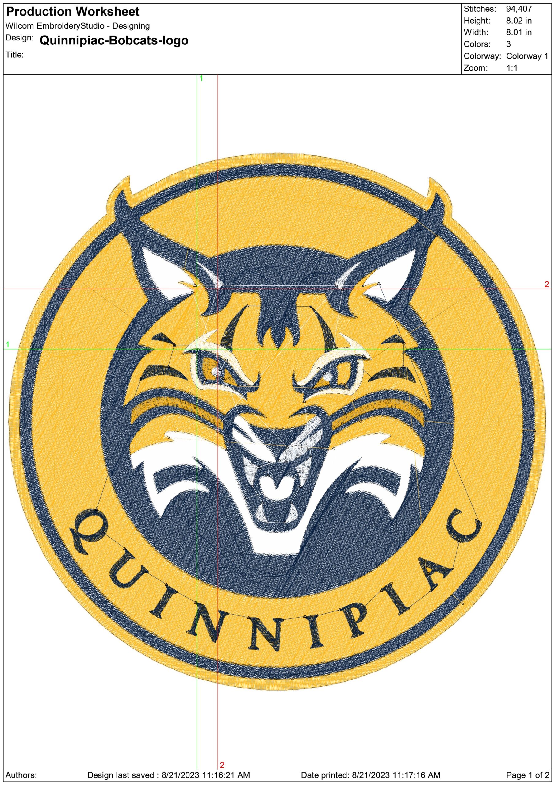 Quinnipiac Bobcats embroidery design - Quinnipiac  University men's basketball embroidery machine pattern embroidery file - instant download — view 2
