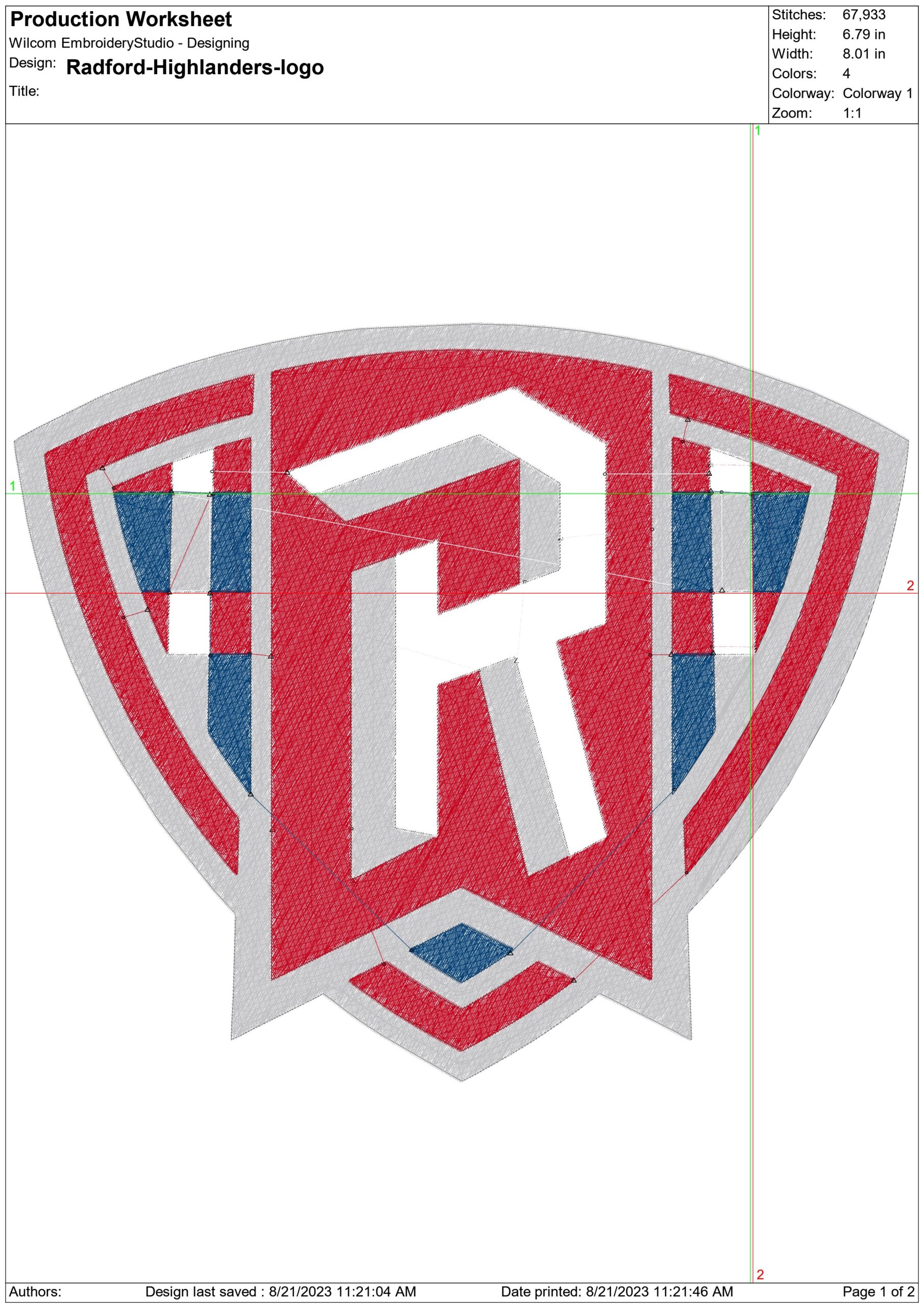 Radford Highlanders embroidery design - Radford Highlanders University men's basketball embroidery machine pattern embroidery file - instant download — view 2