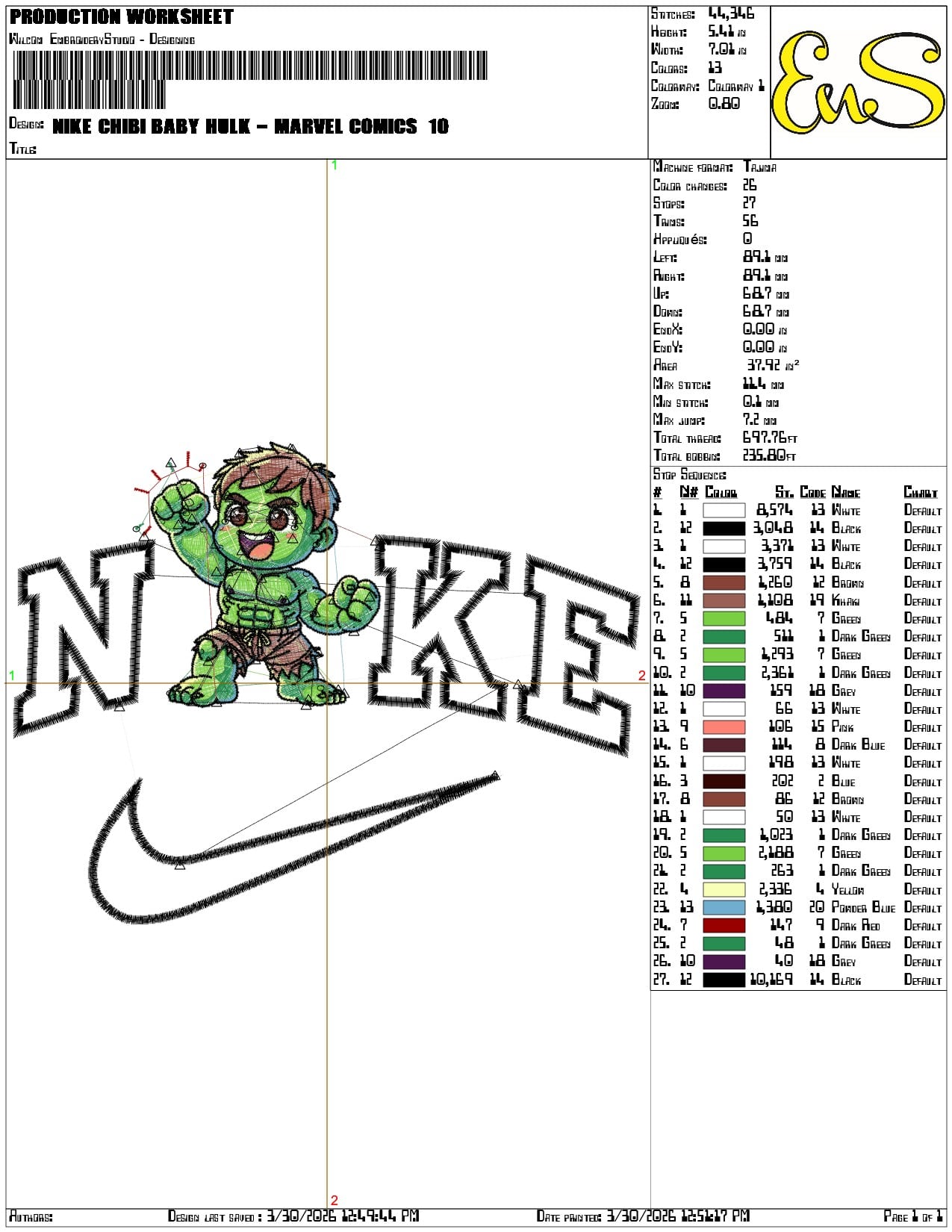 Nike Chibi Baby Hulk Marvel Comics     - Elegant embroidery design file-instant download — view 3
