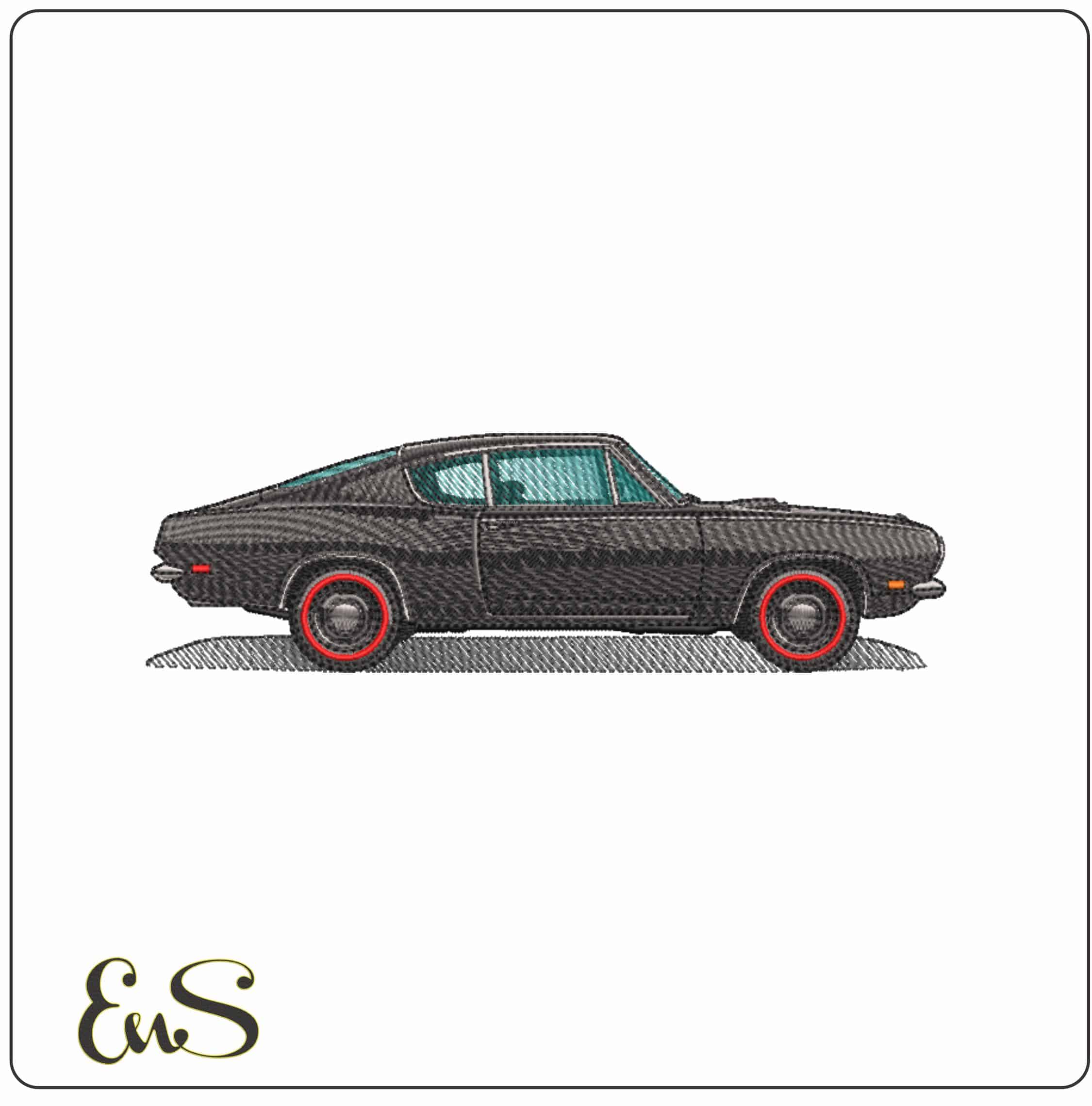 1969 Plymouth Baracuda      - Elegant embroidery design file-instant download