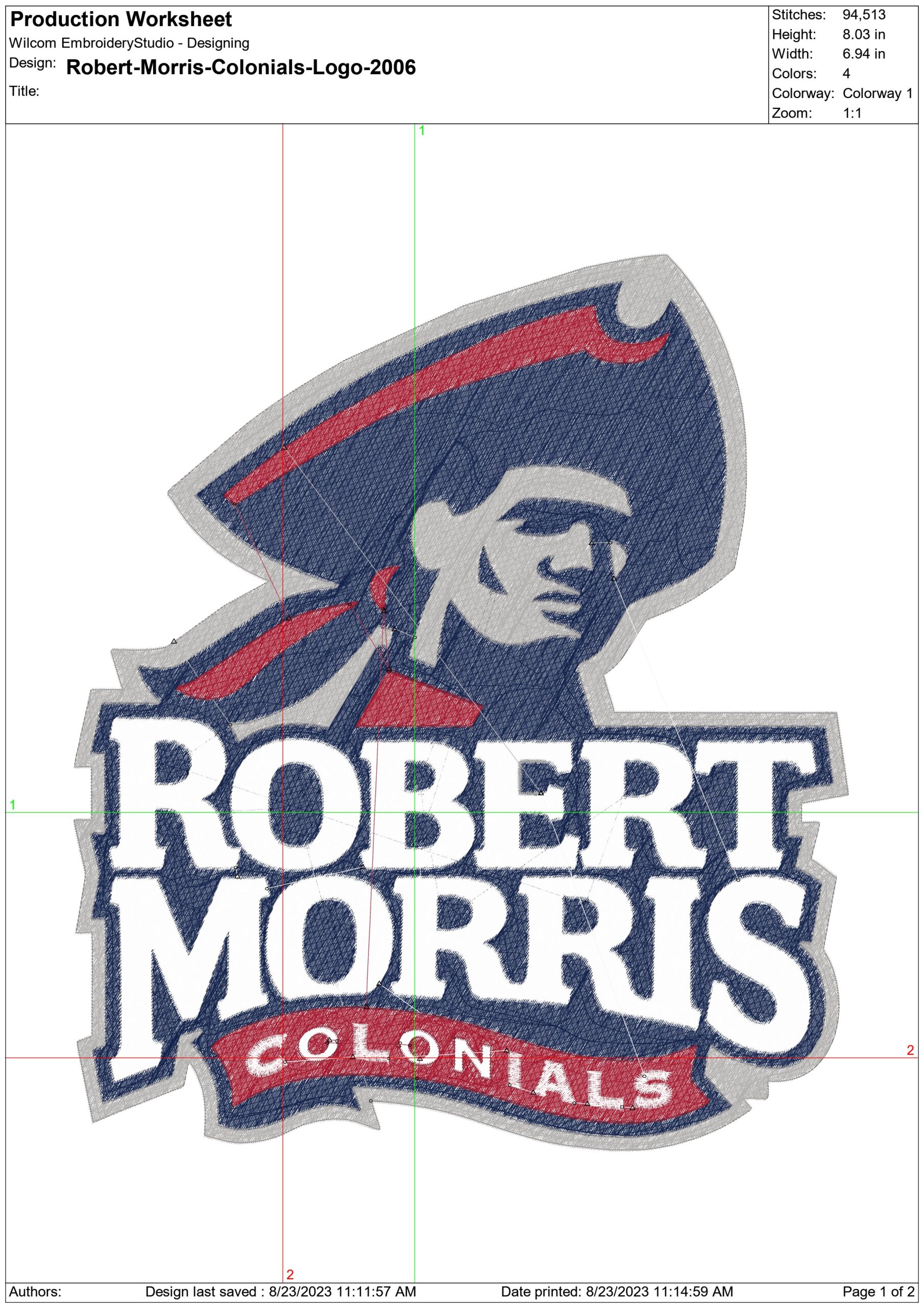 Robert Morris Colonials embroidery design - Robert Morris Colonials University men's football embroidery machine pattern embroidery file - instant download — view 2