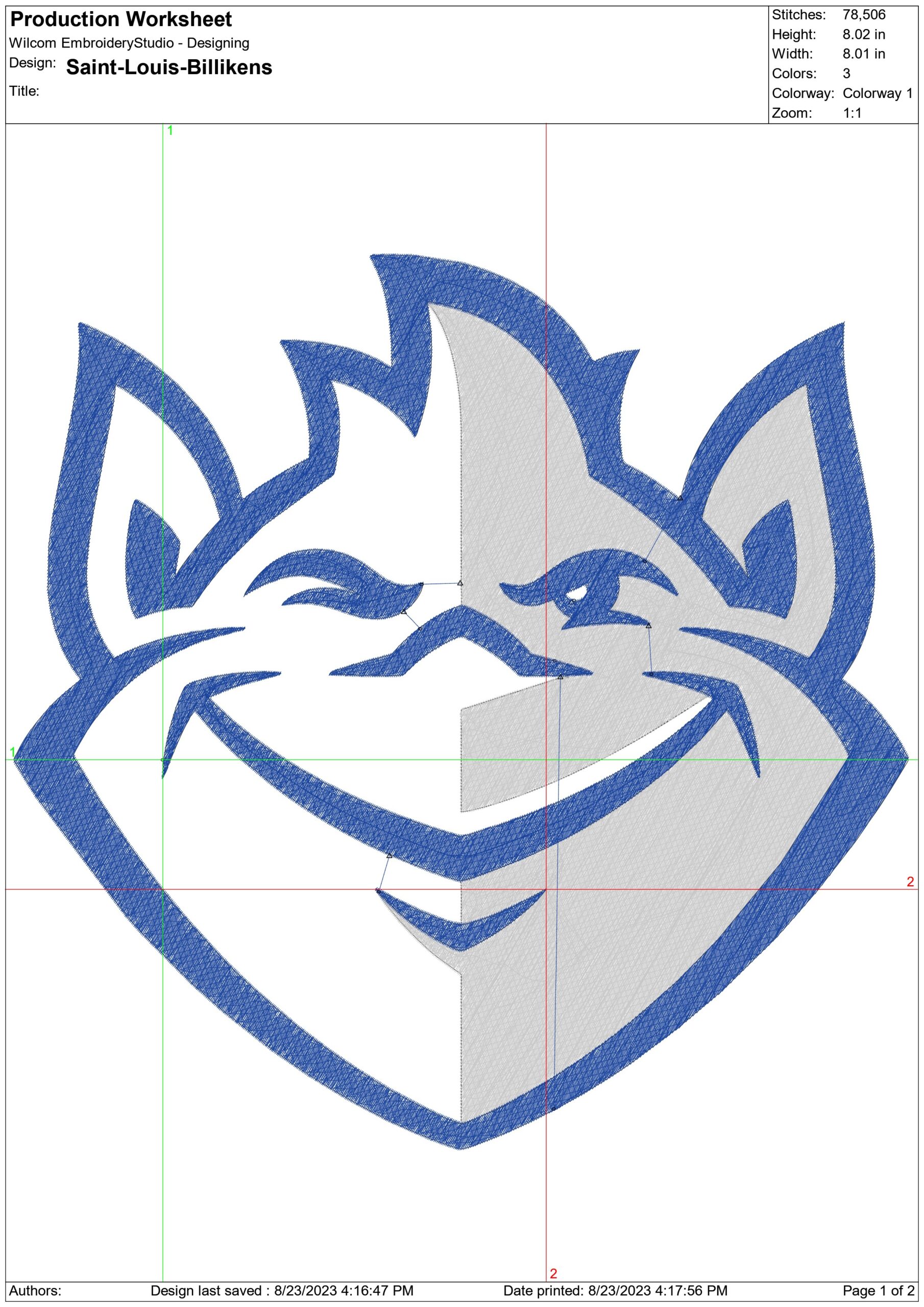 Saint Louis Billikens embroidery design -Saint Louis Billikens University men's football embroidery machine pattern embroidery file - instant download — view 2