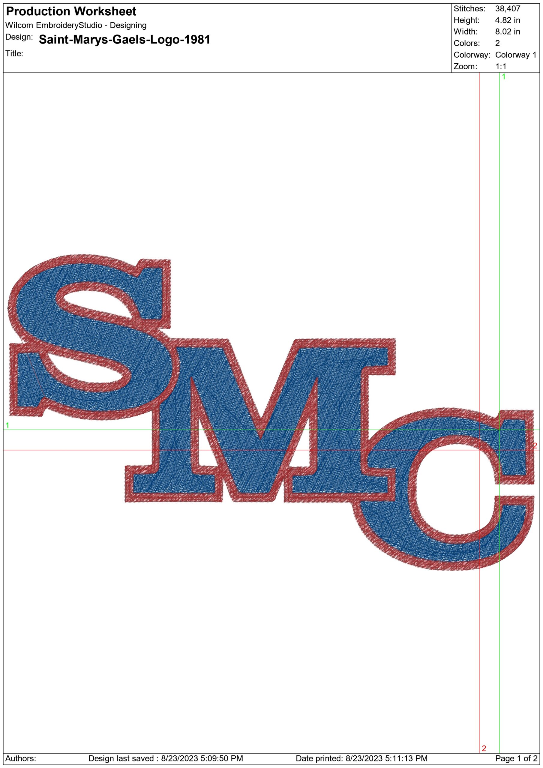 Saint Mary's Gaels embroidery design -Saint Mary's Gaels University men's basketball embroidery machine pattern embroidery file - instant download — view 2