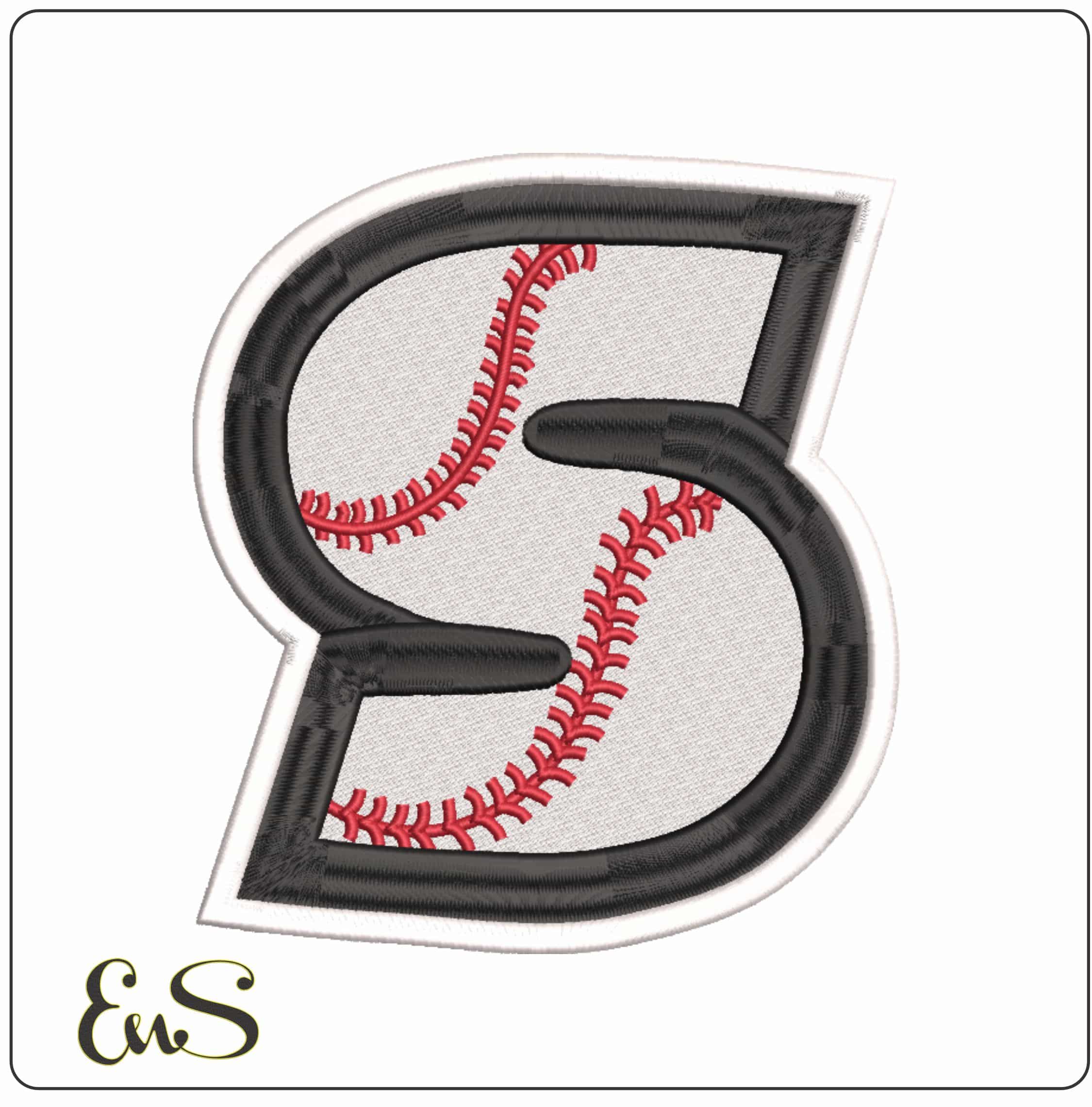 Baseball S     - Elegant embroidery design file-instant download