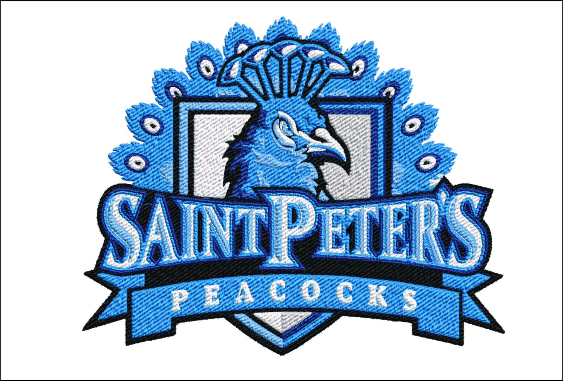 Saint Peter's Peacocks embroidery design -Saint Peter's Peacocks University woman basketball embroidery machine pattern embroidery file - instant download