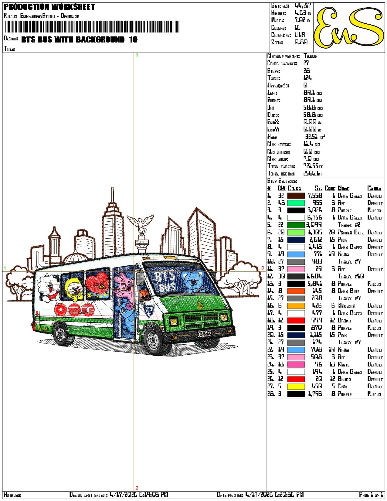 BTS Bus with Background   - Elegant embroidery design file-instant download — view 3