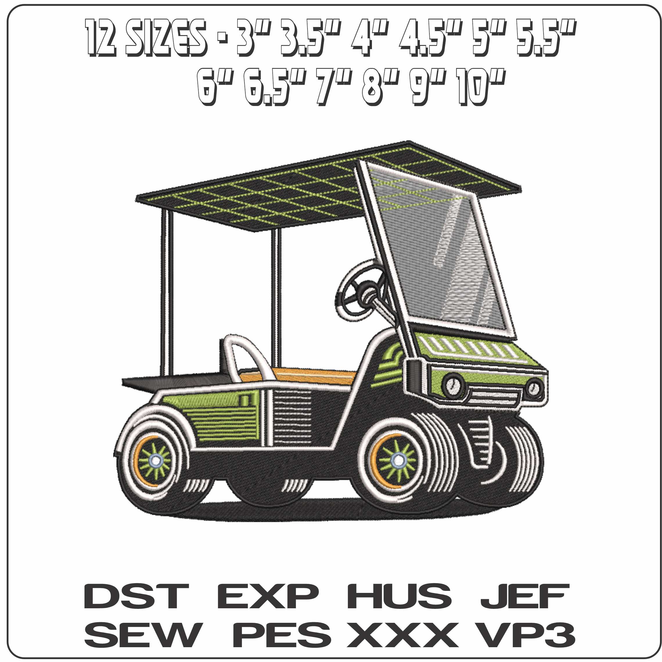 Buggy with no seat   - Elegant embroidery design file-instant download — view 2