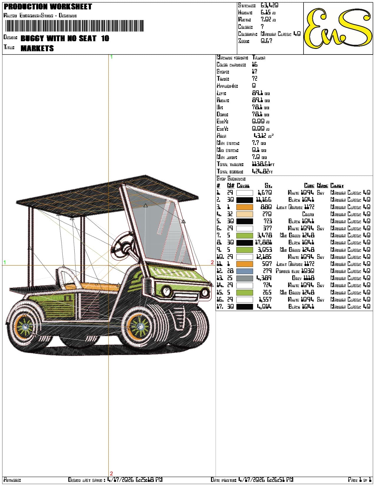 Buggy with no seat   - Elegant embroidery design file-instant download — view 3