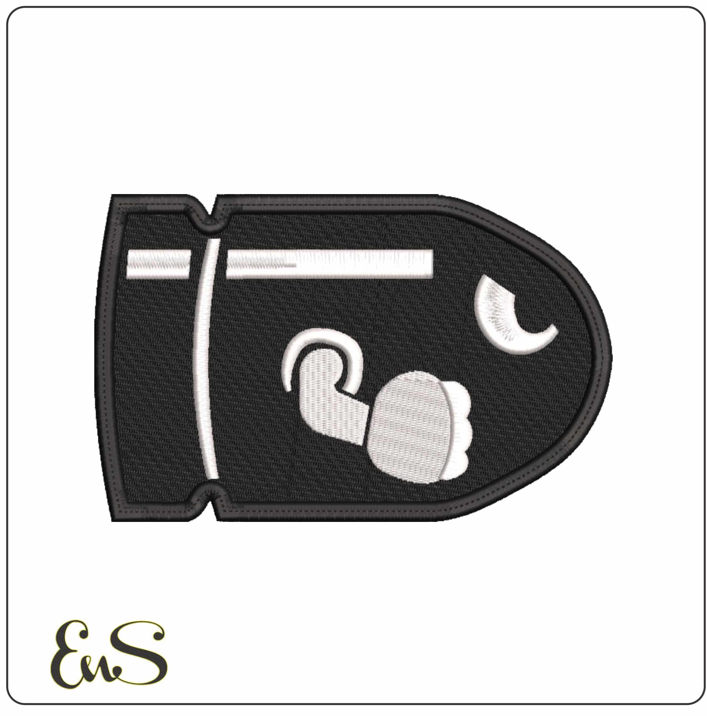 Bullet Bill with Arms Super Mario   - Elegant embroidery design file-instant download