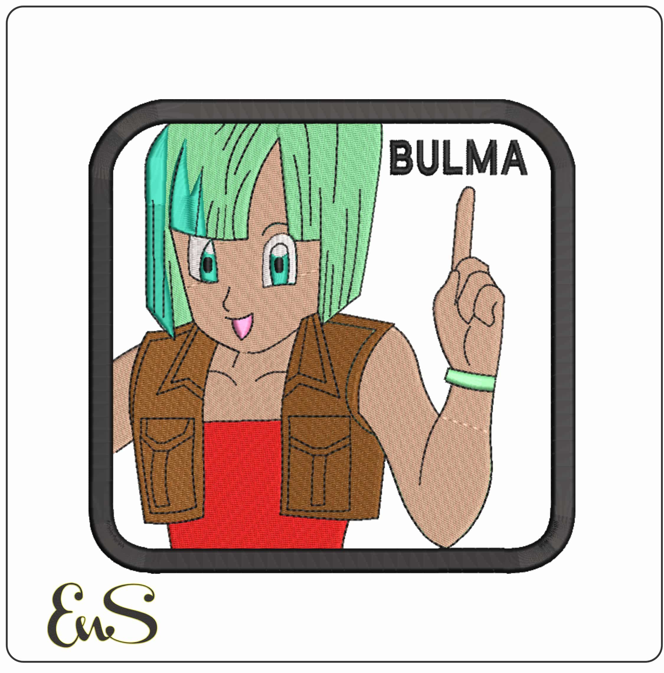 Bulma Frame Dragon Ball z Anime   - Elegant embroidery design file-instant download