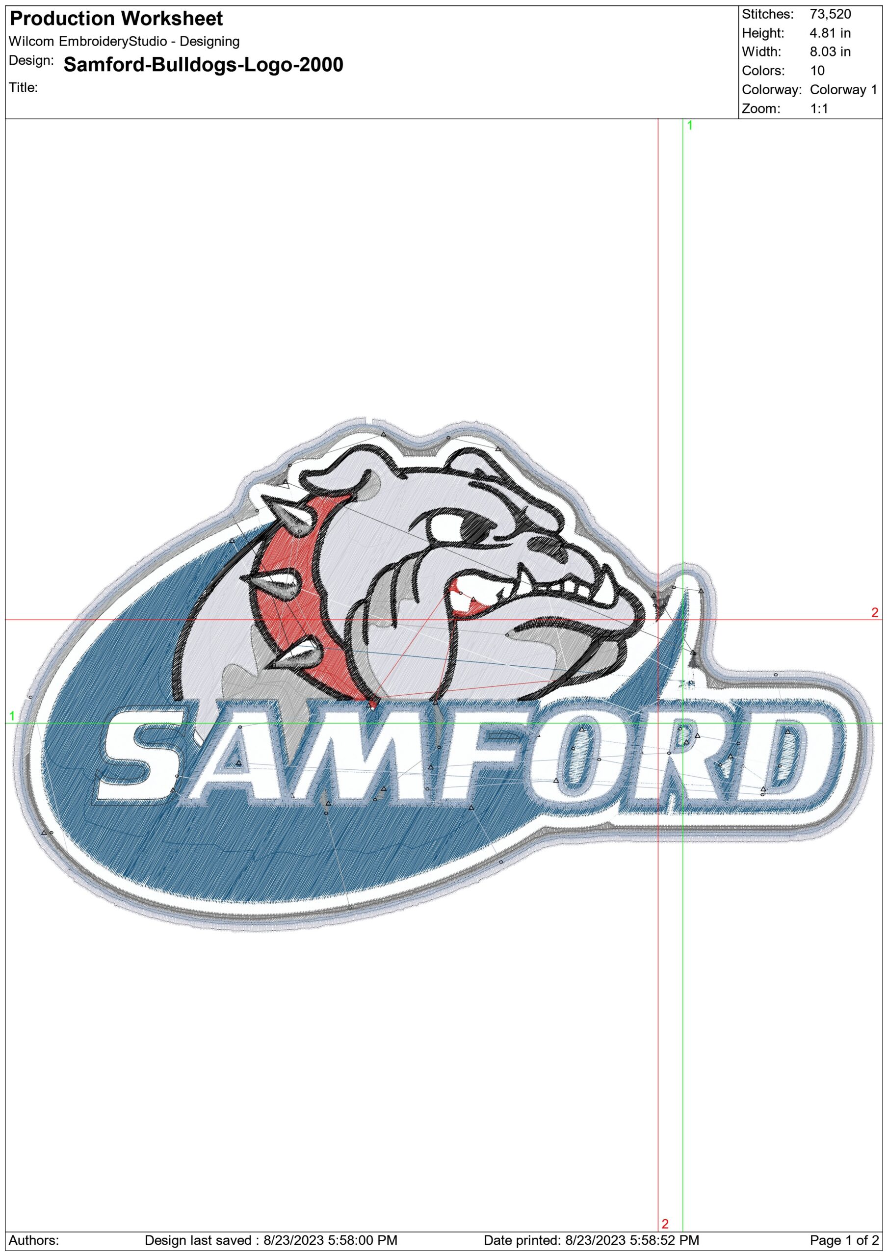 Samford Bulldog University embroidery design -Samford Bulldog University men's Football embroidery machine pattern embroidery file - instant download — view 2
