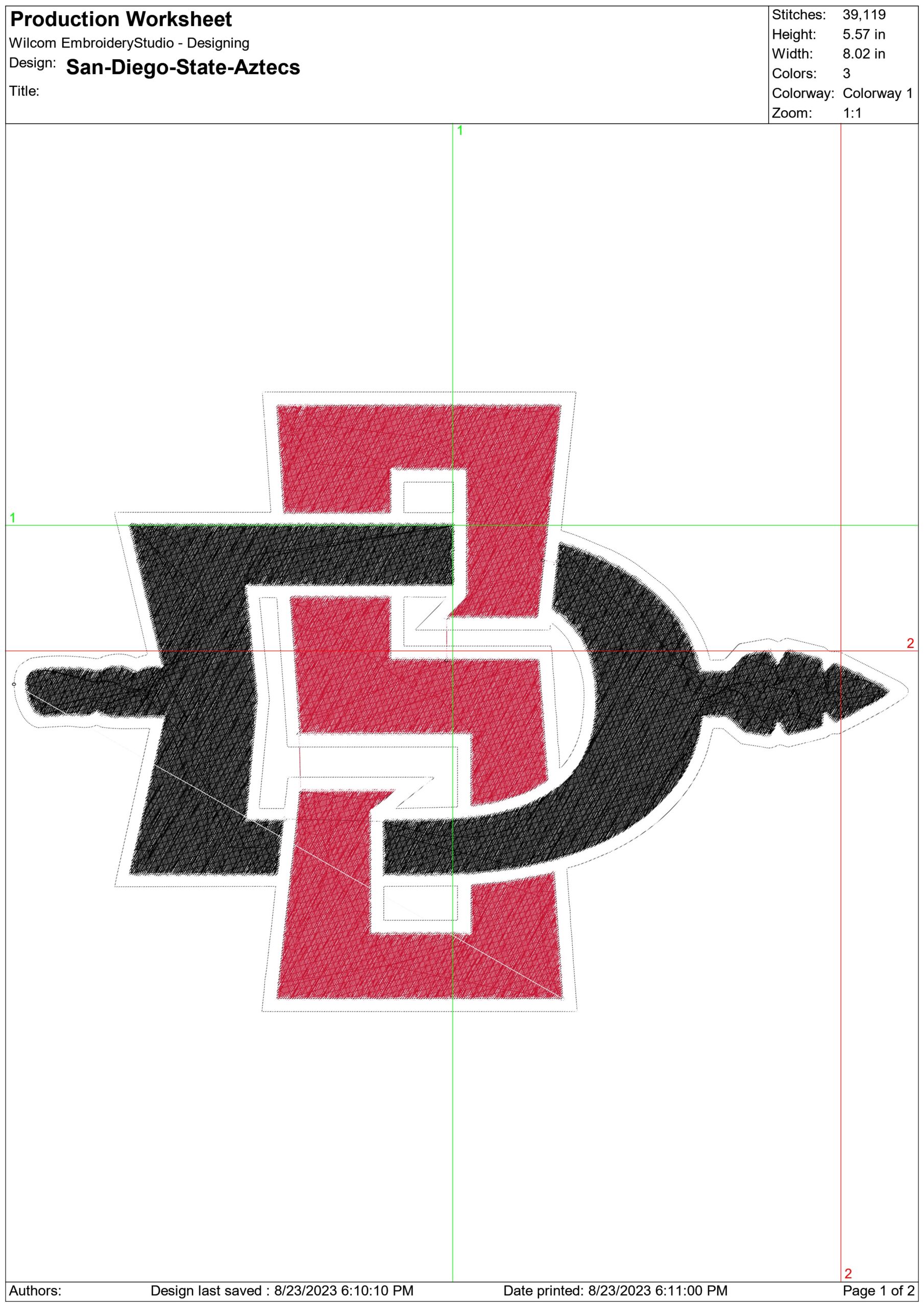 San Diego State Aztecs  embroidery design -San Diego State Aztecs University men's Football embroidery machine pattern embroidery file - instant download — view 2