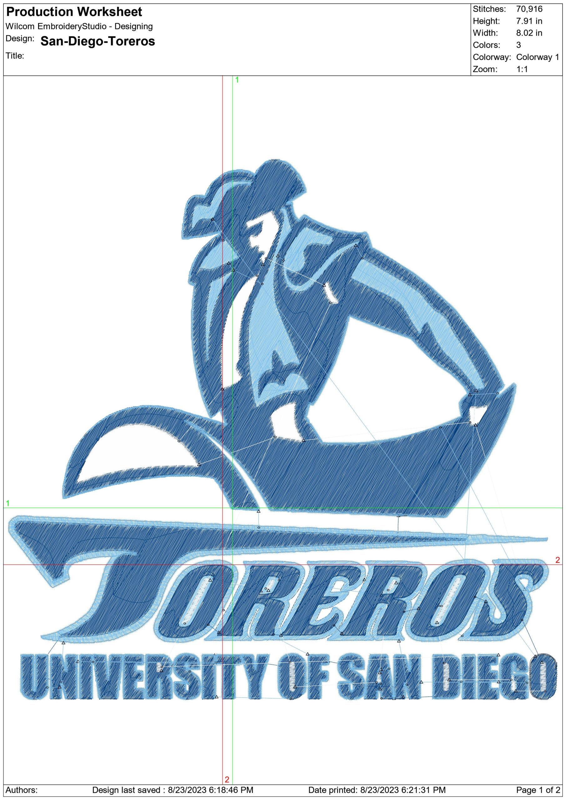 San Diego State Toreros embroidery design -San Diego Toreros University men's baseball embroidery machine pattern embroidery file - instant download — view 2