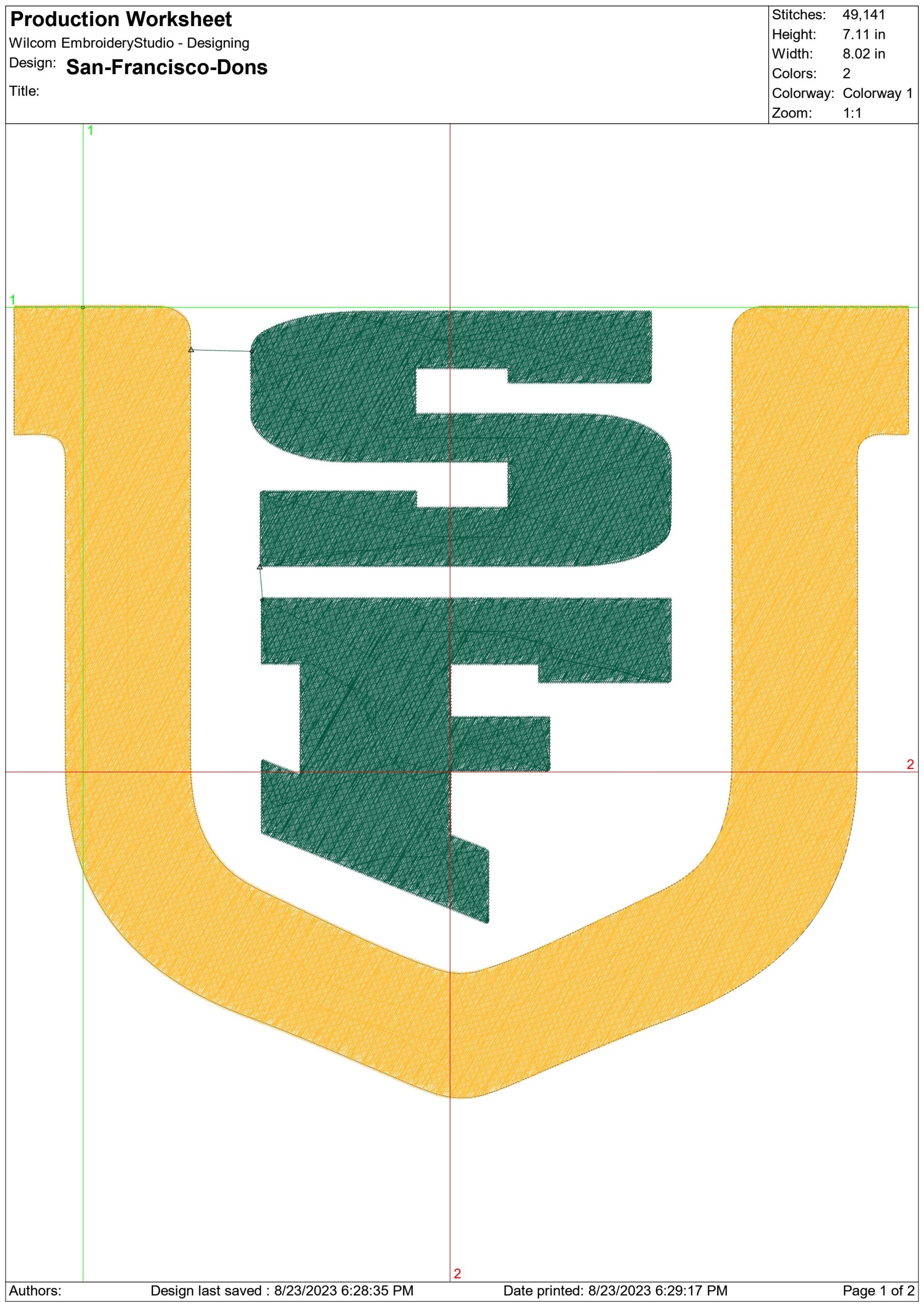San Francisco Dons embroidery design -San Francisco Dons University men's basketball embroidery machine pattern embroidery file - instant download — view 2
