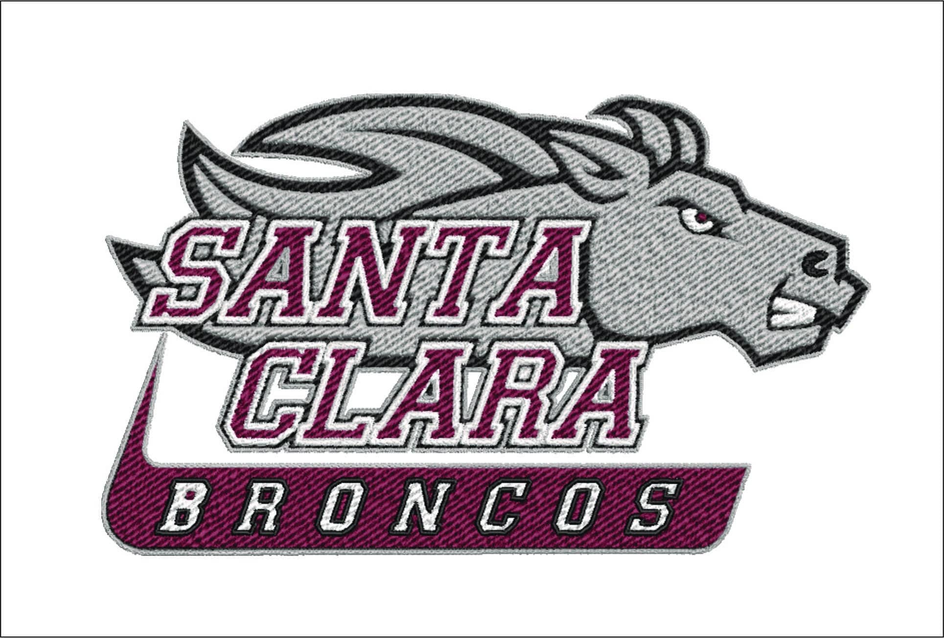 Santa Clara Broncos embroidery design -Santa Clara Broncos University men's basketball embroidery machine pattern embroidery file - instant download