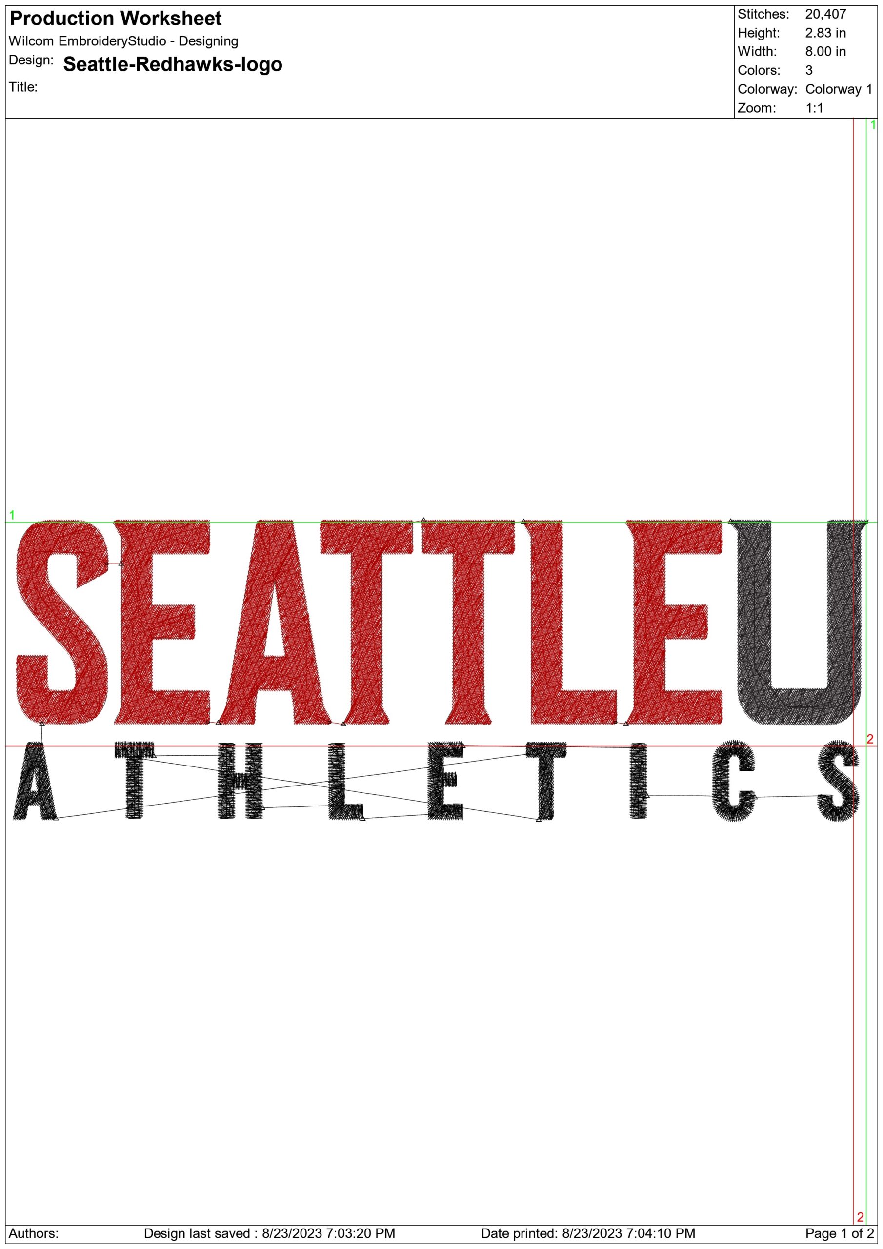 Seattle Redhawks embroidery design -Seattle Redhawks University men's basketball embroidery machine pattern embroidery file - instant download — view 2