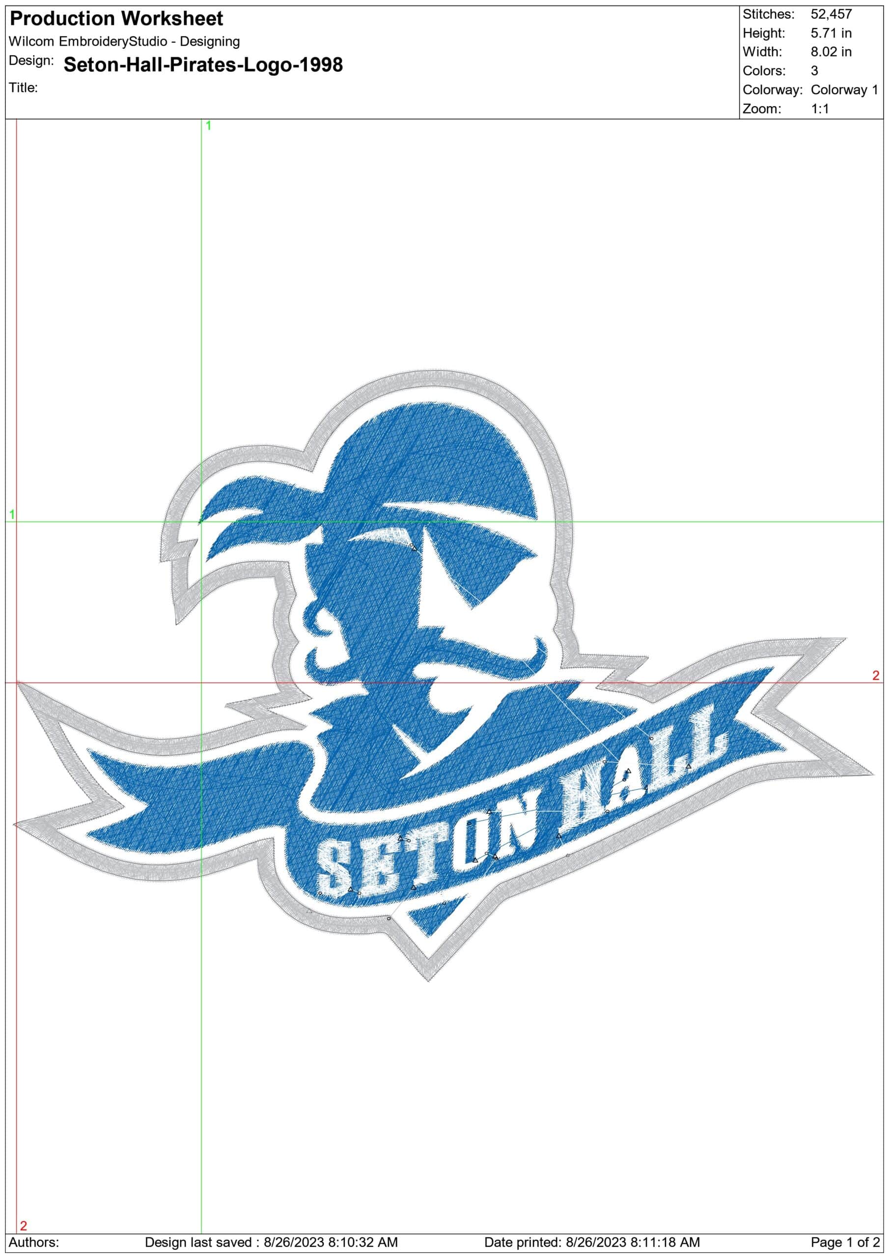 Seton Hall Pirates embroidery design -Seton Hall Pirates University men's basketball embroidery machine pattern embroidery file - instant download — view 2