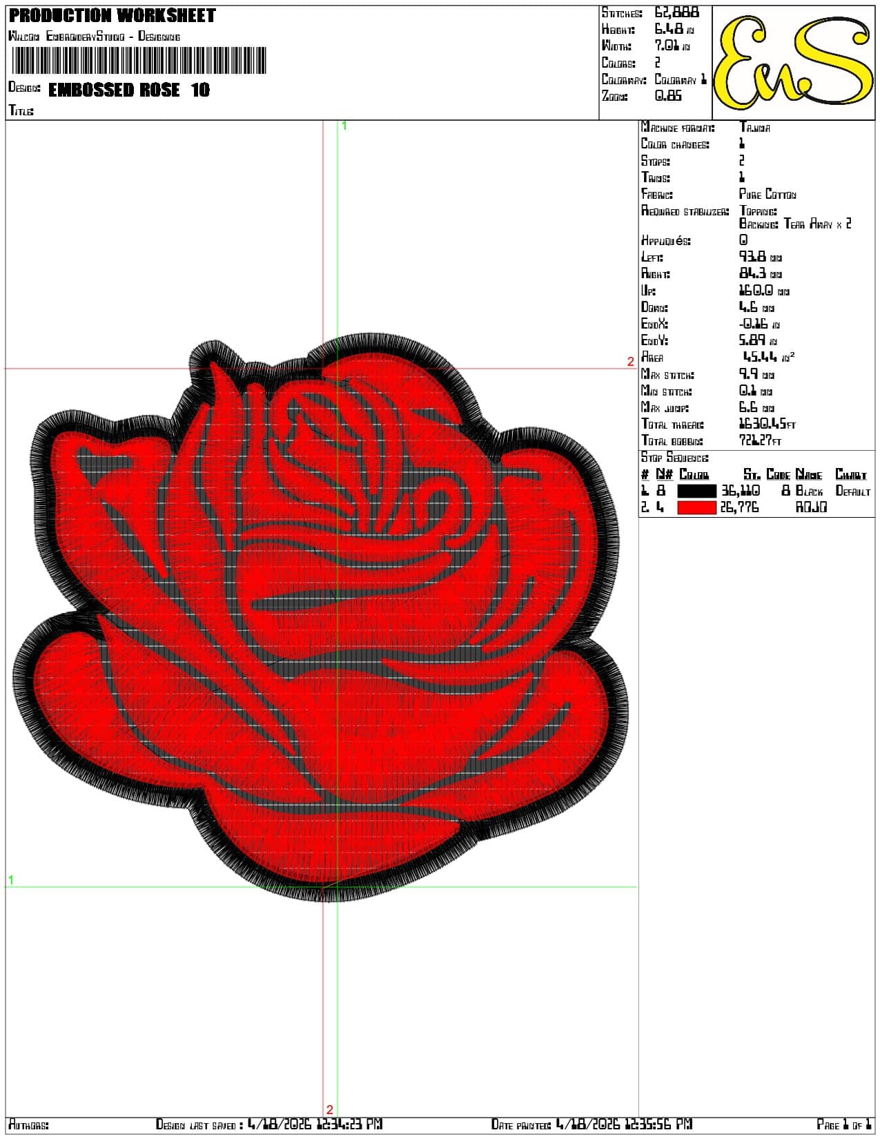 Embossed Rose  - Elegant embroidery design file-instant download — view 3